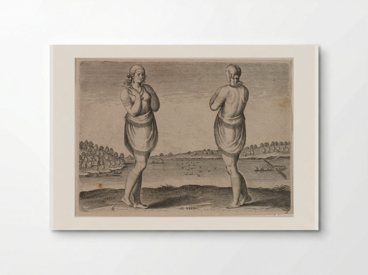 A Young, Genteel Woman, Daughter of Secota - Theodor de Bry - Poster