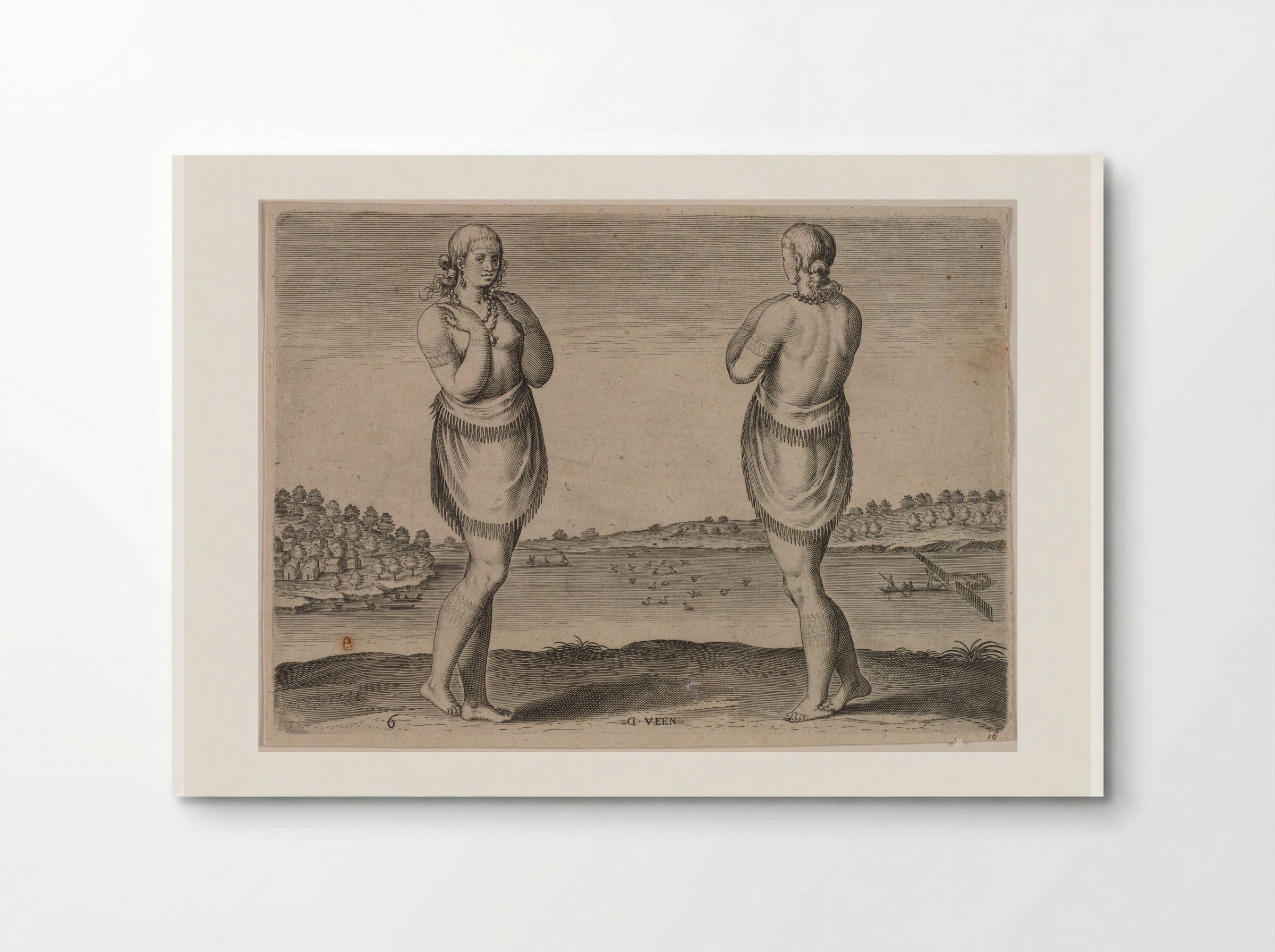 A Young, Genteel Woman, Daughter of Secota - Theodor de Bry - Poster