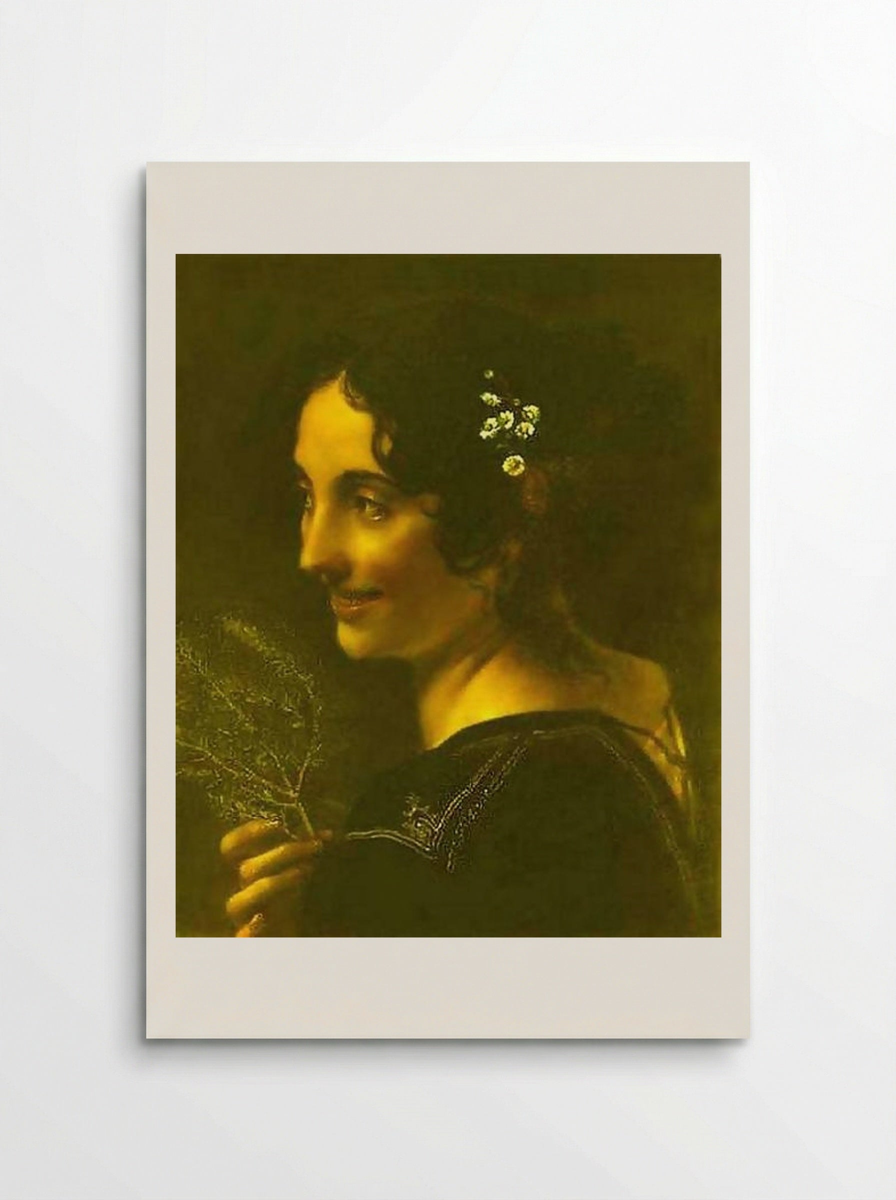 A Young Gypsy Woman with a Myrtle Branch - Orest Kiprensky - Poster
