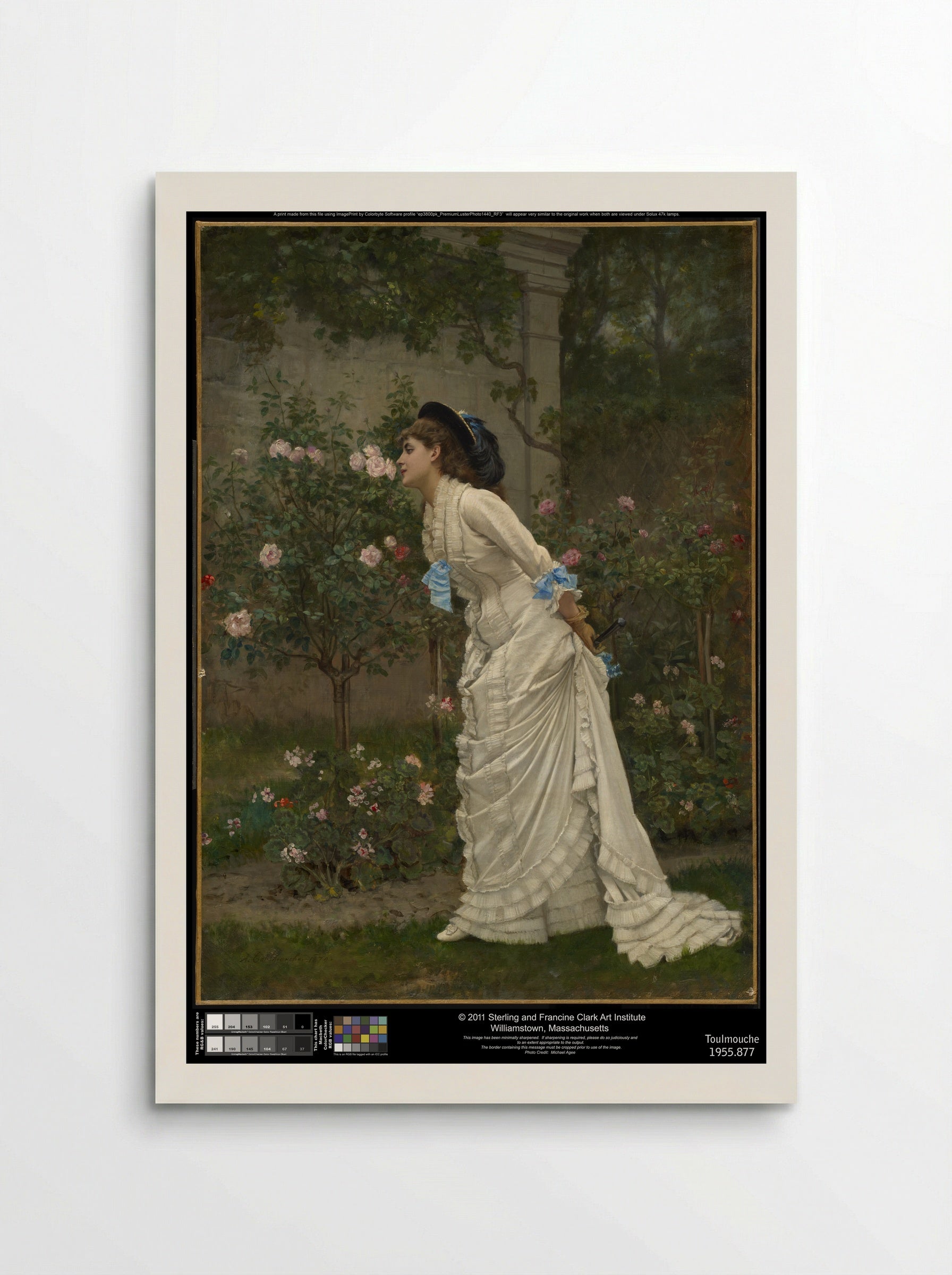 A Young Woman in a Rose Garden - Auguste Toulmouche - Poster
