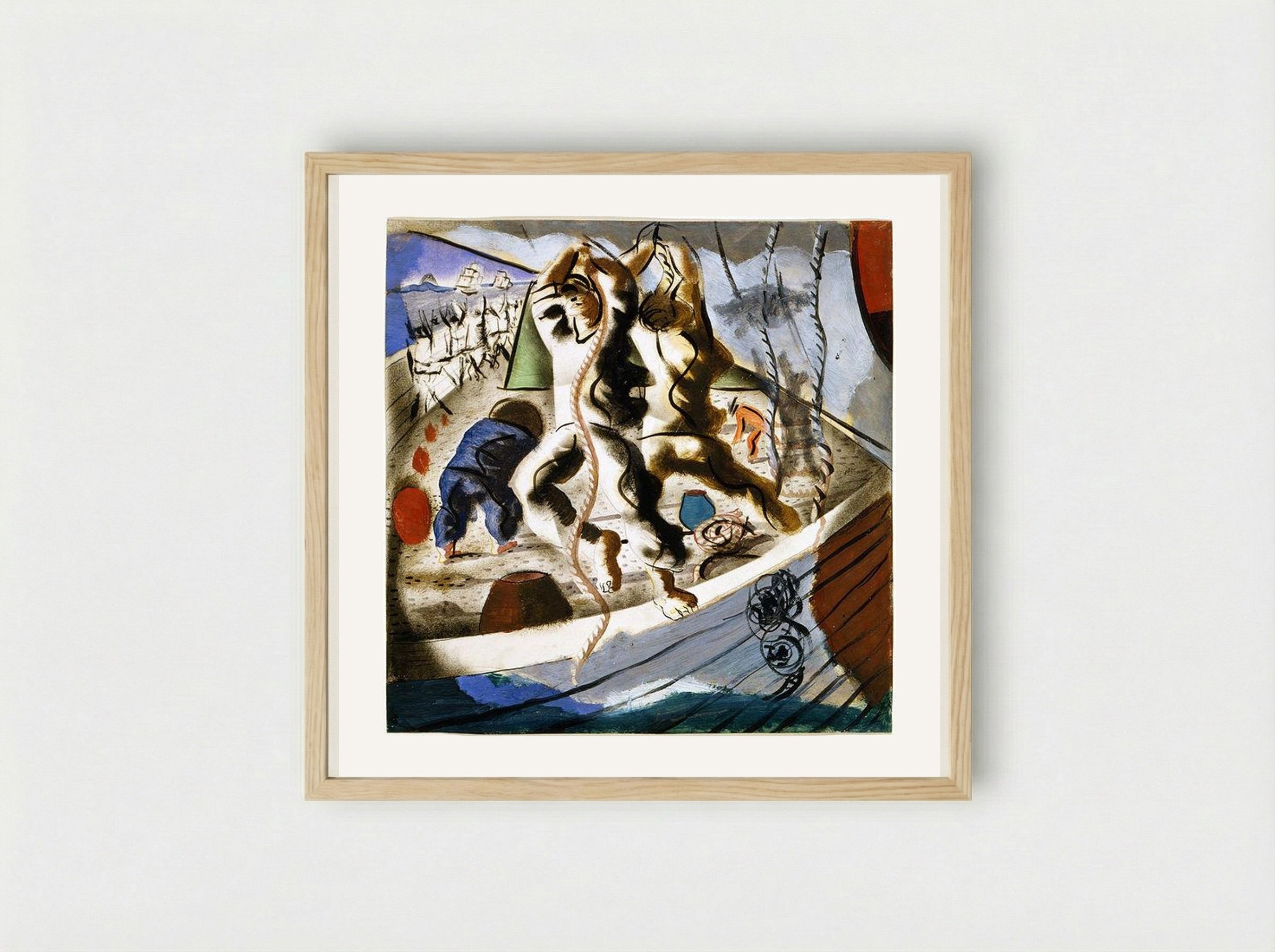 A descoberta da terra - Candido Portinari - Framed Print Wood