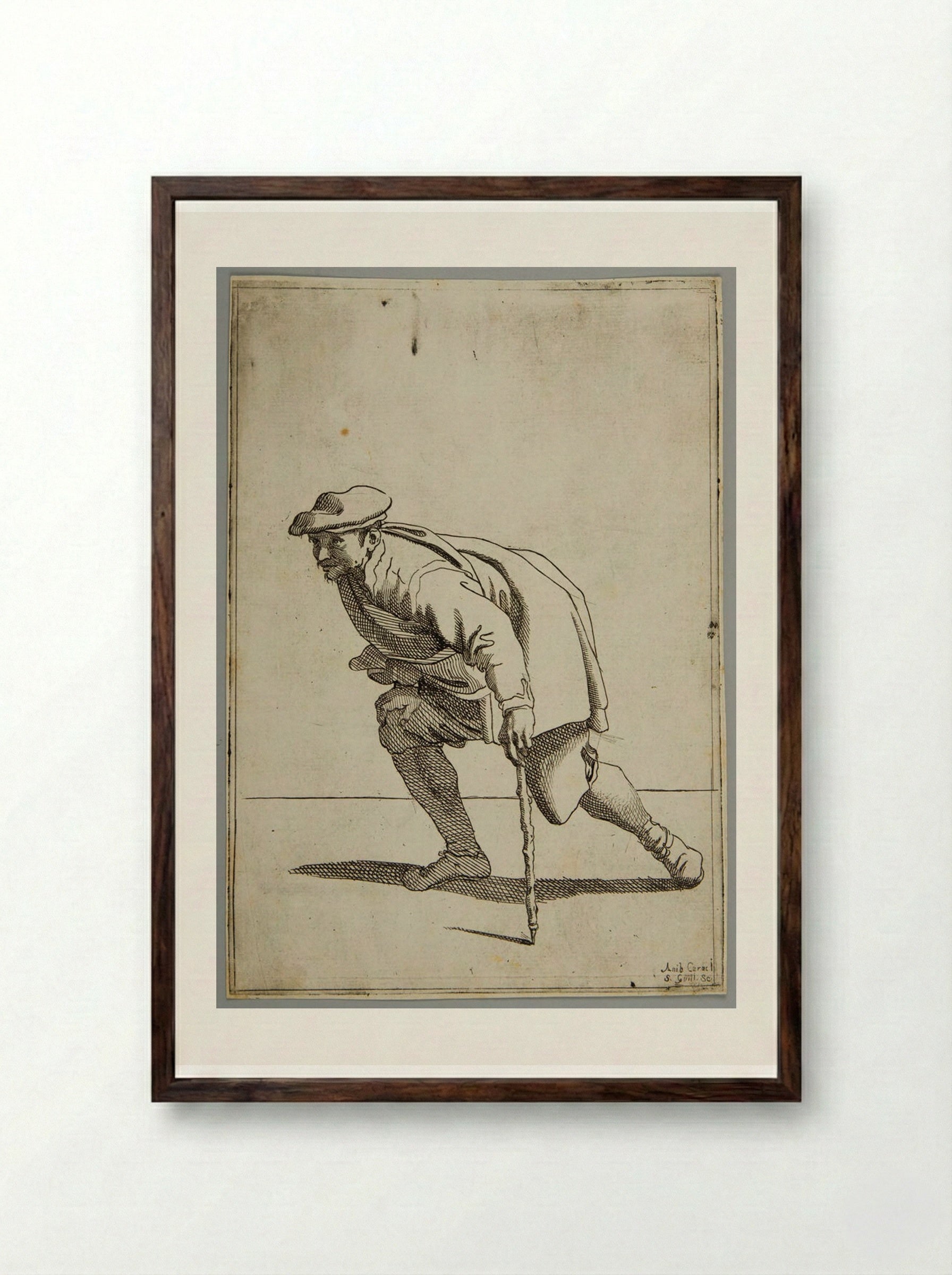 A famous spy!, plate 77 - Simon Guillain - Framed Print Dark Wood