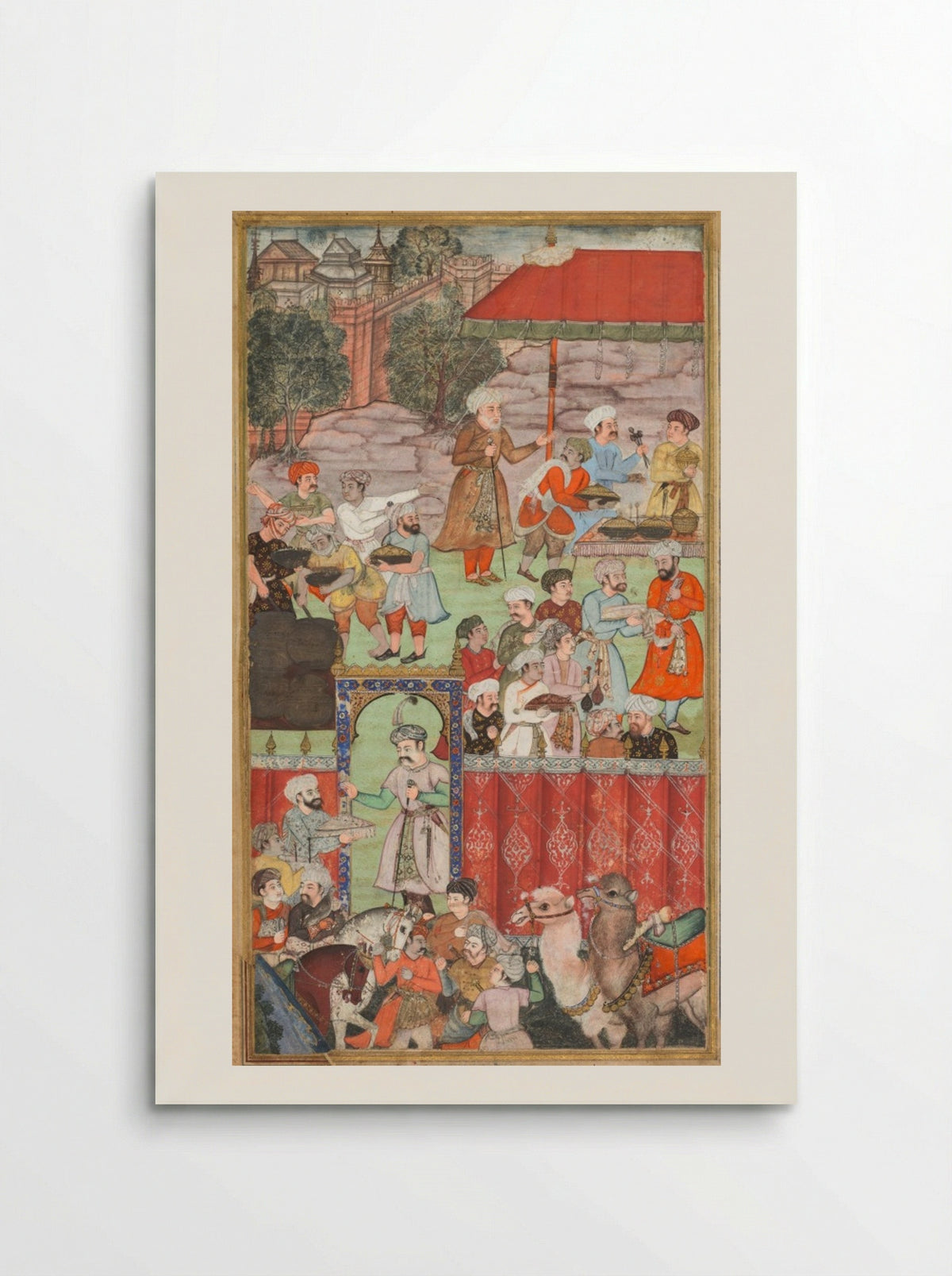 A feast for Babur hosted by his half-brother Jahangir Mirza in Ghazni in May 1505 - Basavana - Poster