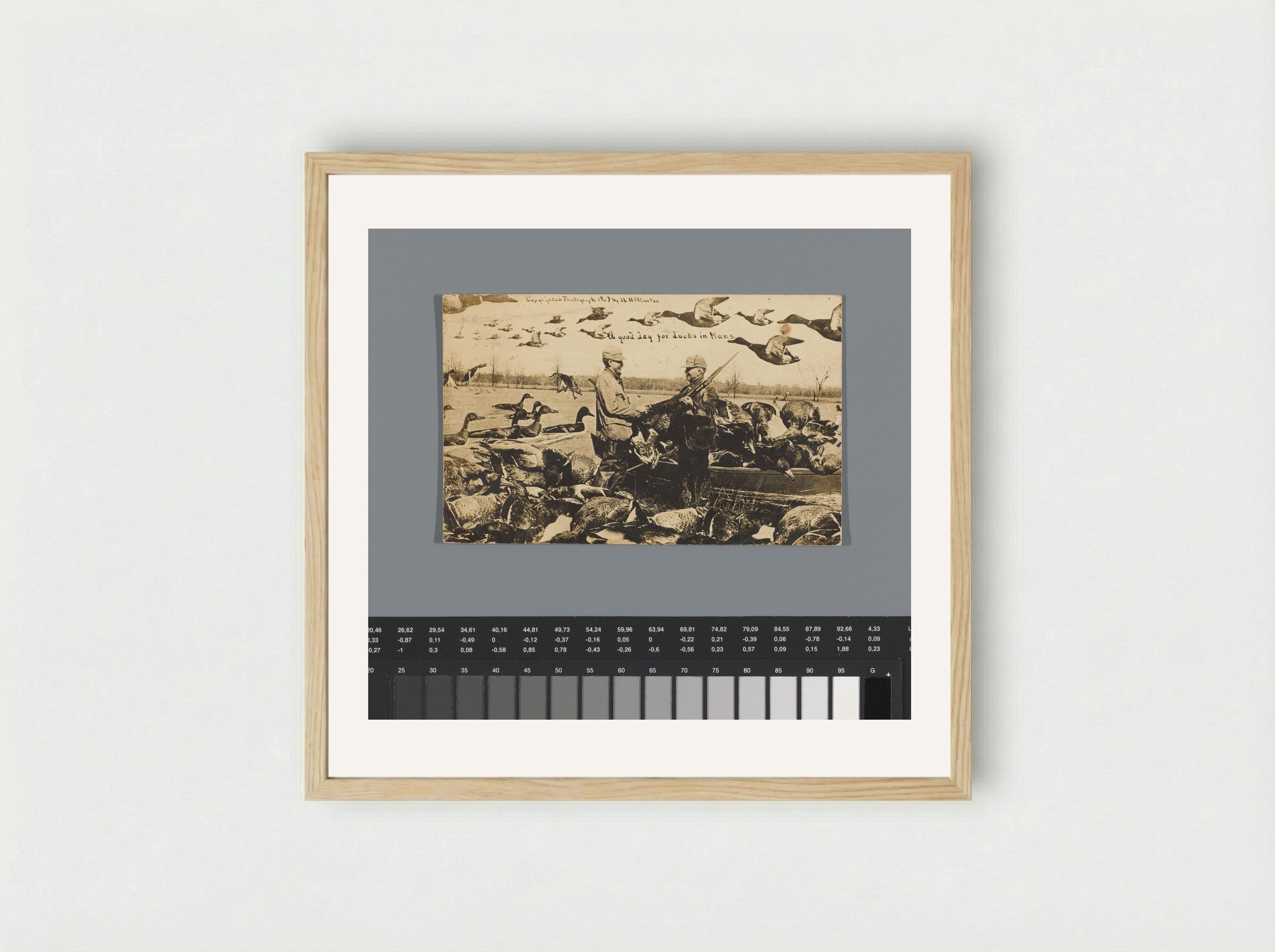 A good day for ducks in Kans. - William H. Martin - Framed Print Wood