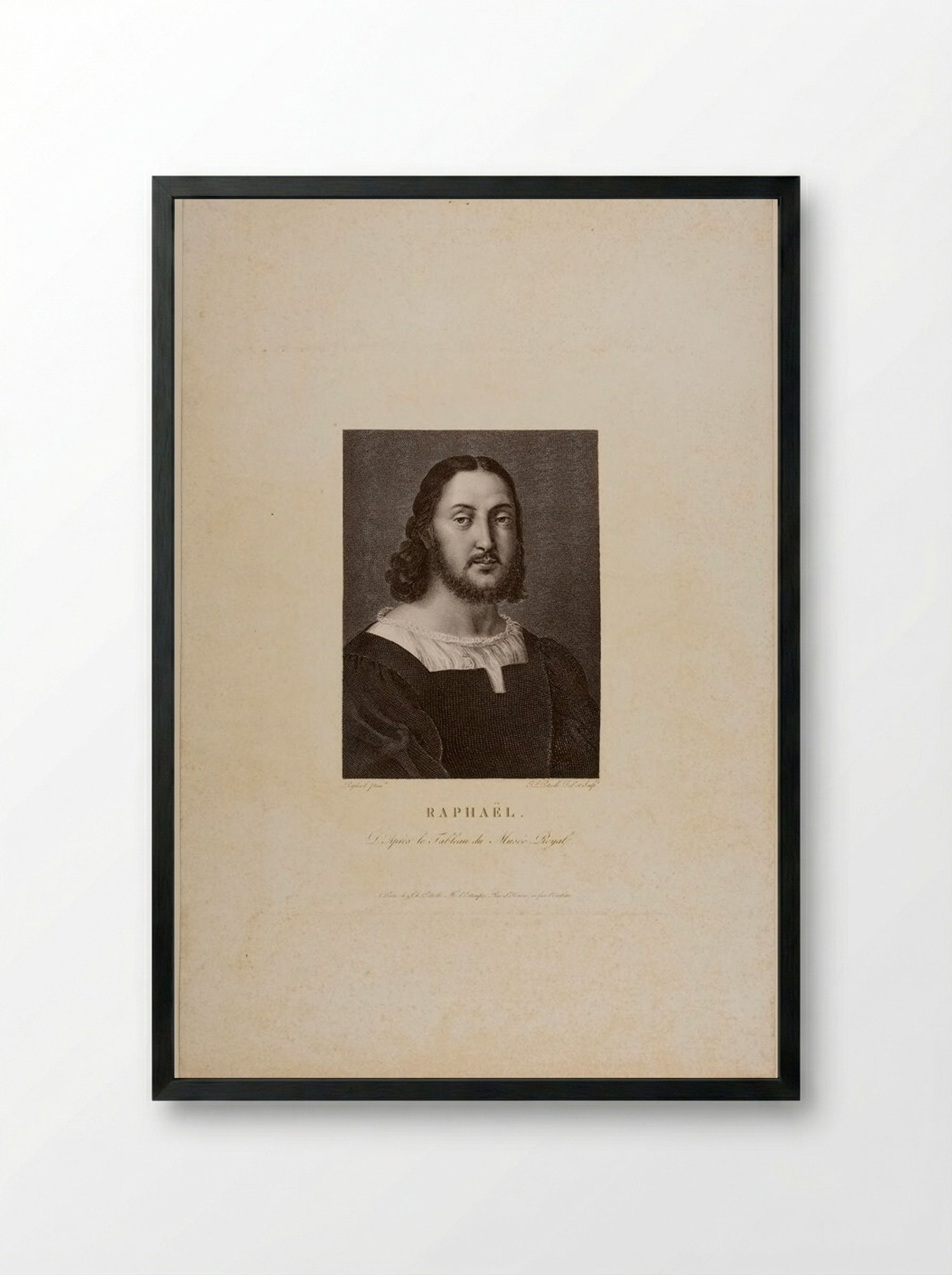 A man, called Raphael - Jean Louis Potrelle - Framed Print Black