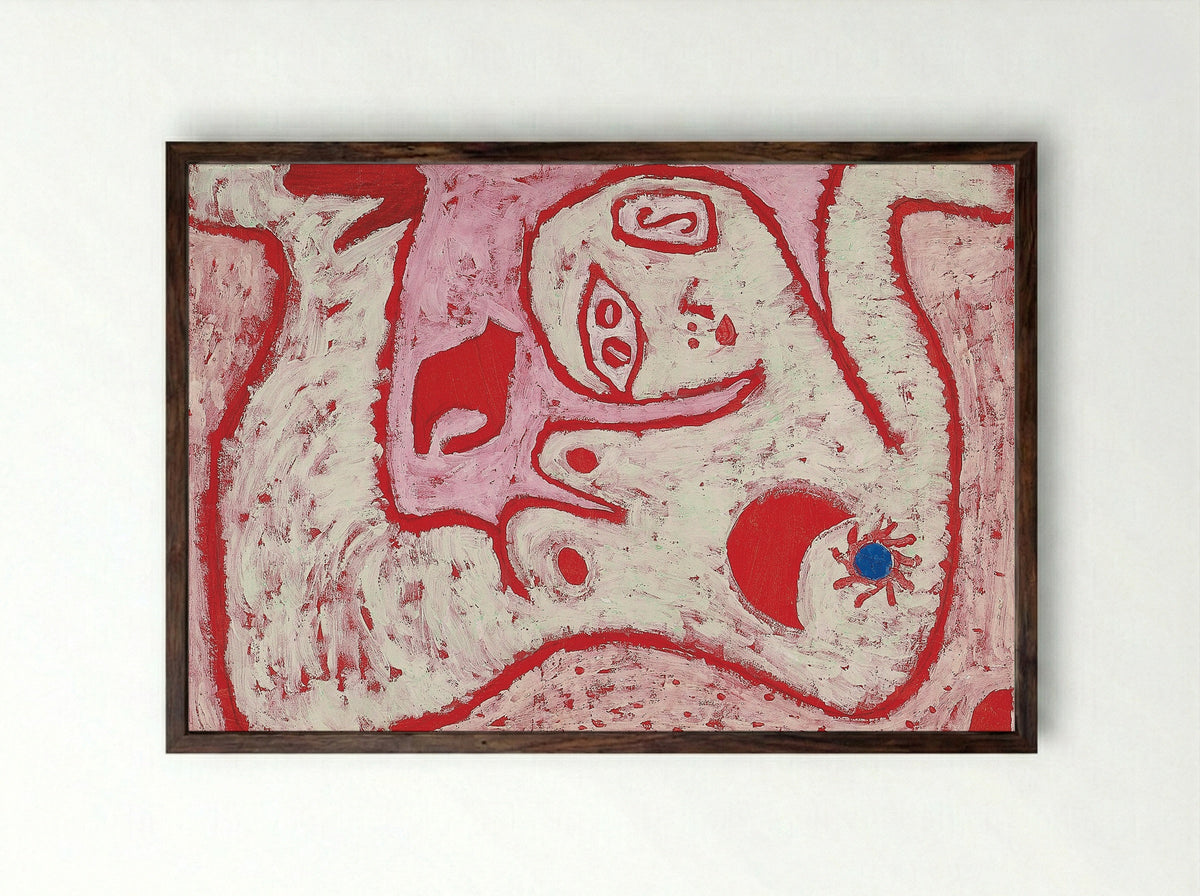 A woman for Gods - Paul Klee - Framed Print Dark Wood