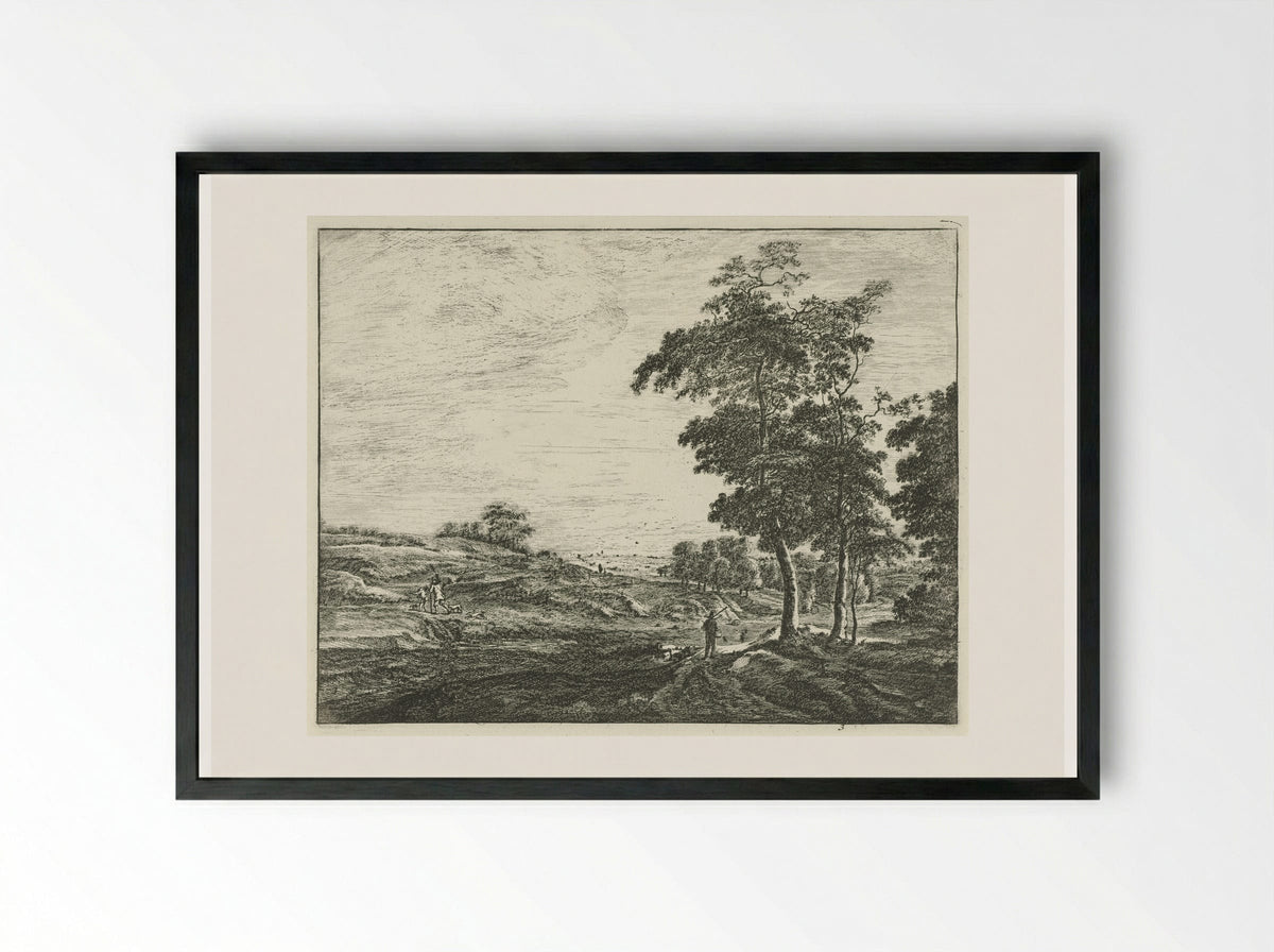 Aan de rand van het Haagse Bos - Roelant Roghman - Framed Print Black