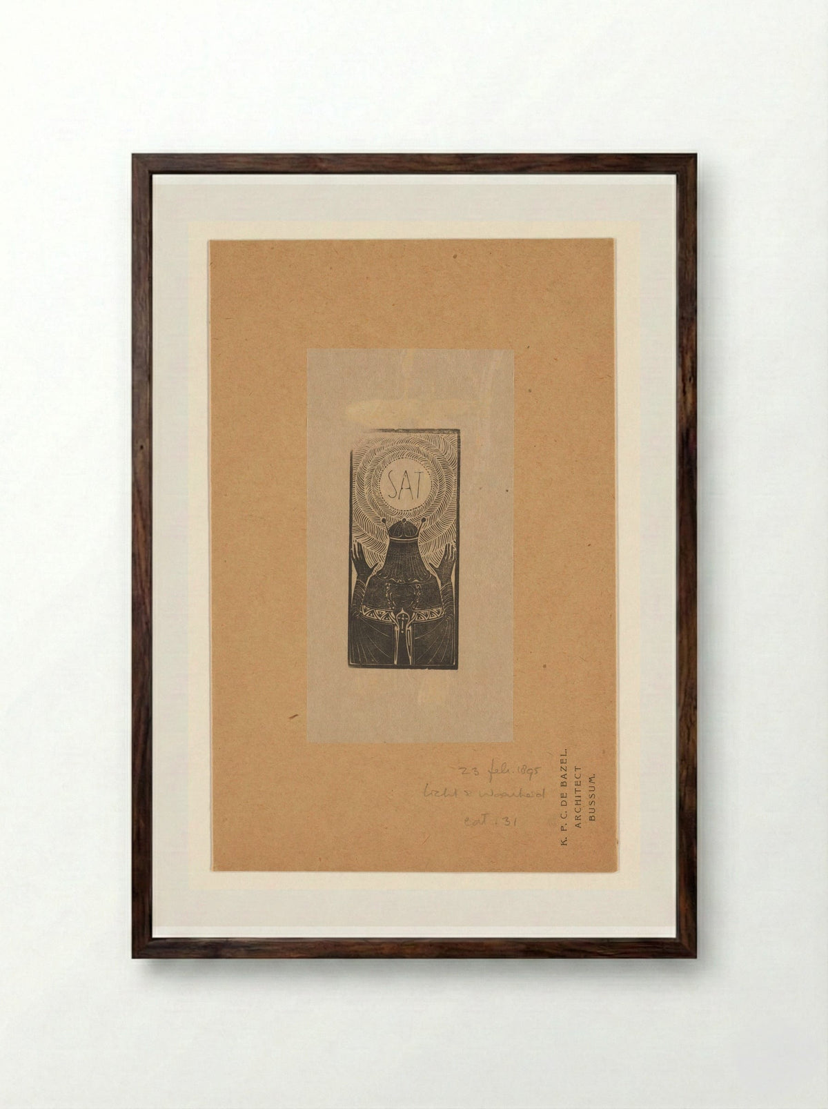 Aan de zon - Karel Petrus Cornelis de Bazel - Framed Print Dark Wood