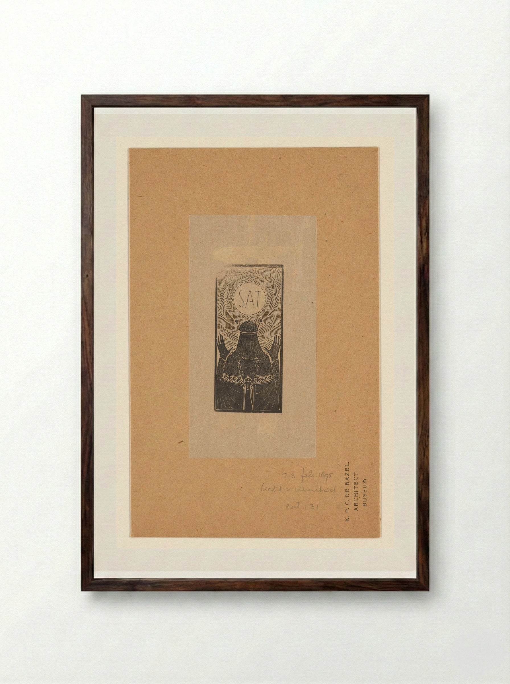 Aan de zon - Karel Petrus Cornelis de Bazel - Framed Print Dark Wood