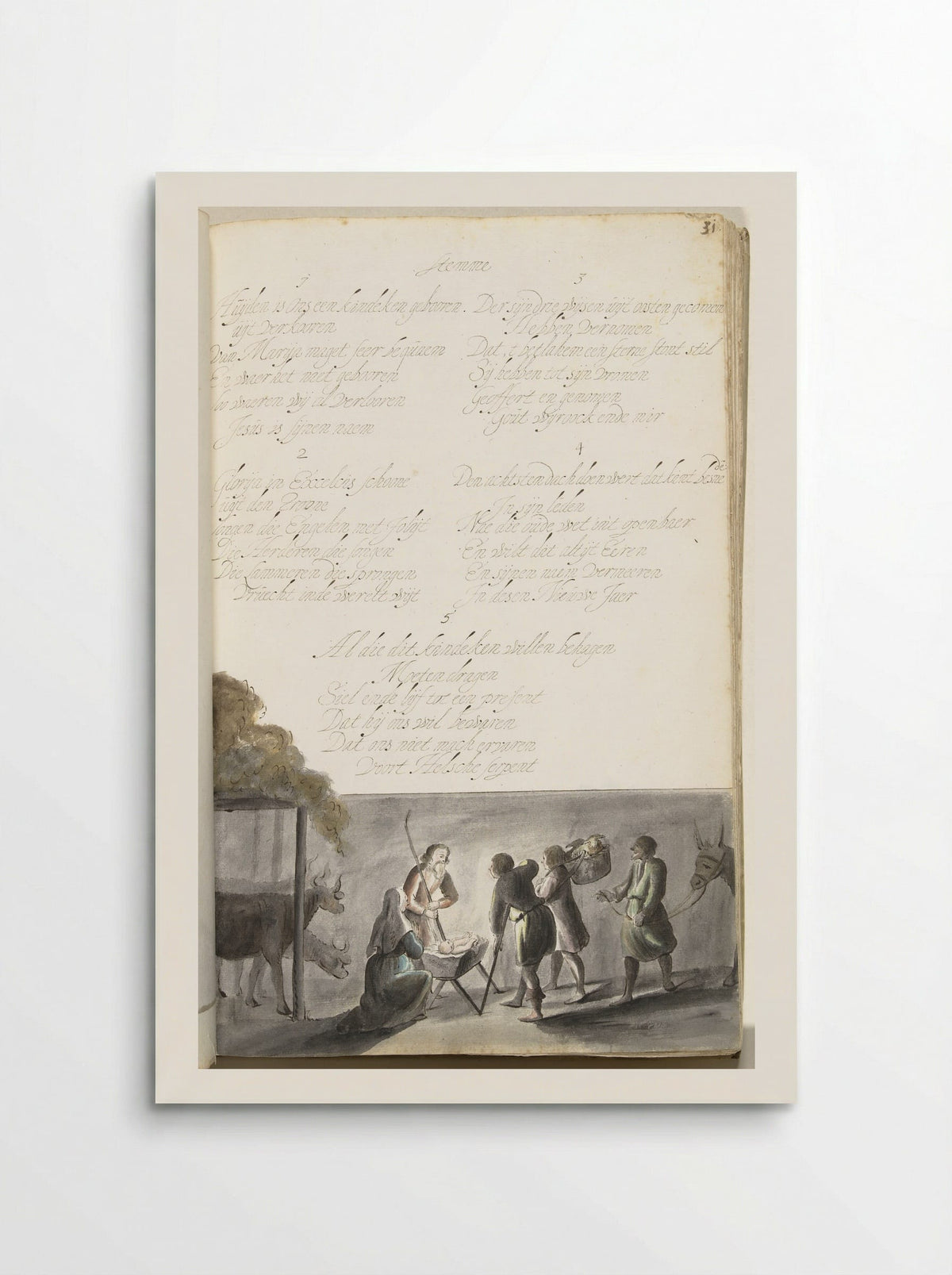Aanbidding der herders - Gesina ter Borch - Poster