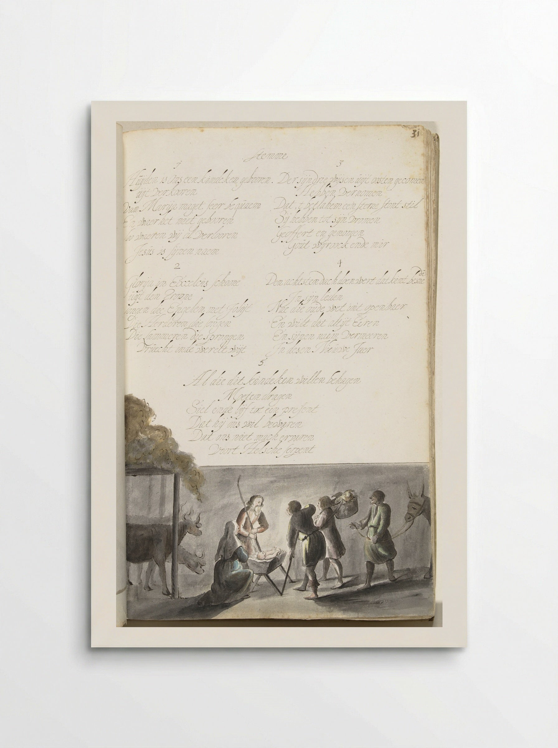 Aanbidding der herders - Gesina ter Borch - Poster
