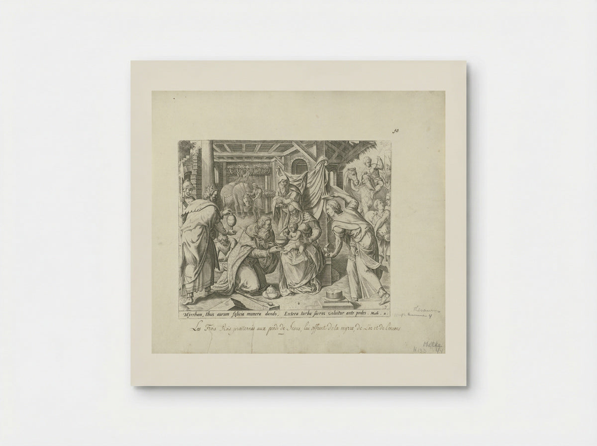 Aanbidding der koningen - Gerard de Jode - Poster