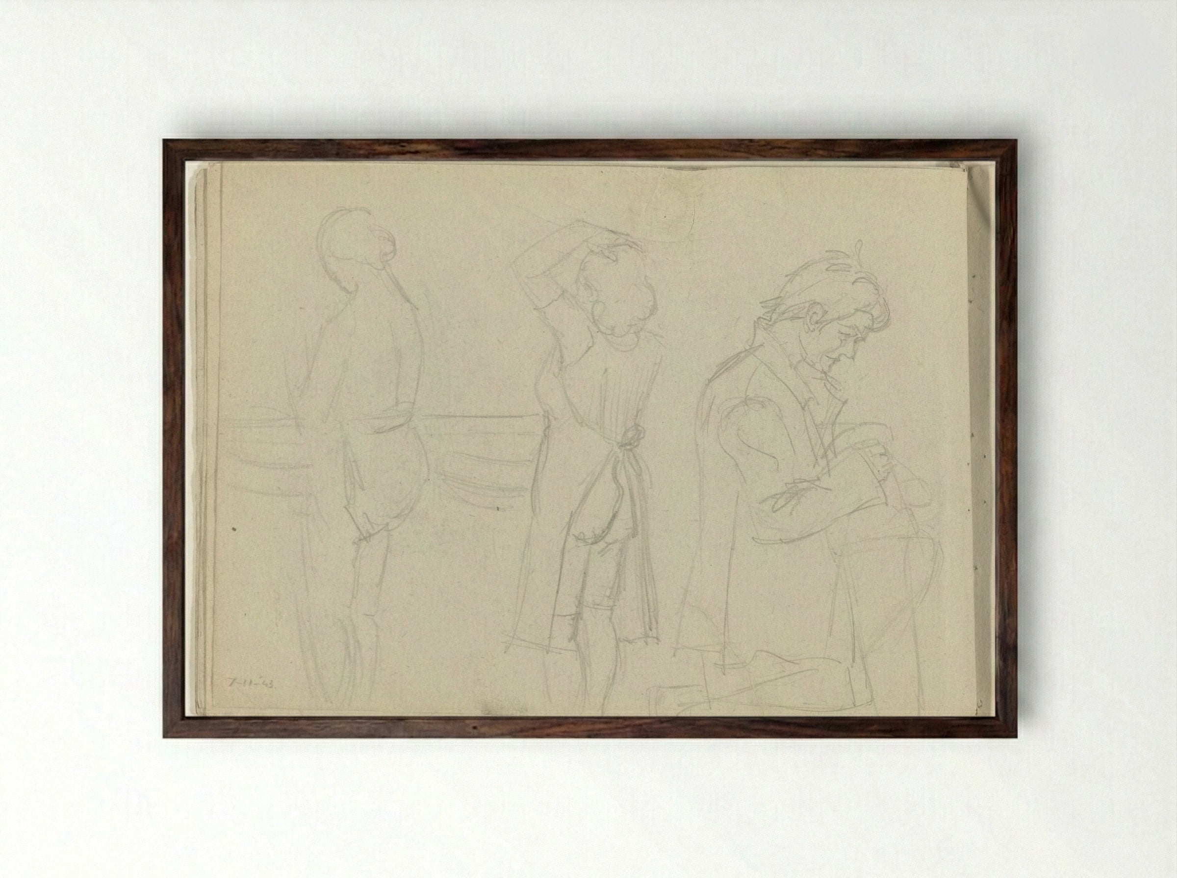 Aankleden - To Frank-Stoltz - Framed Print Dark Wood