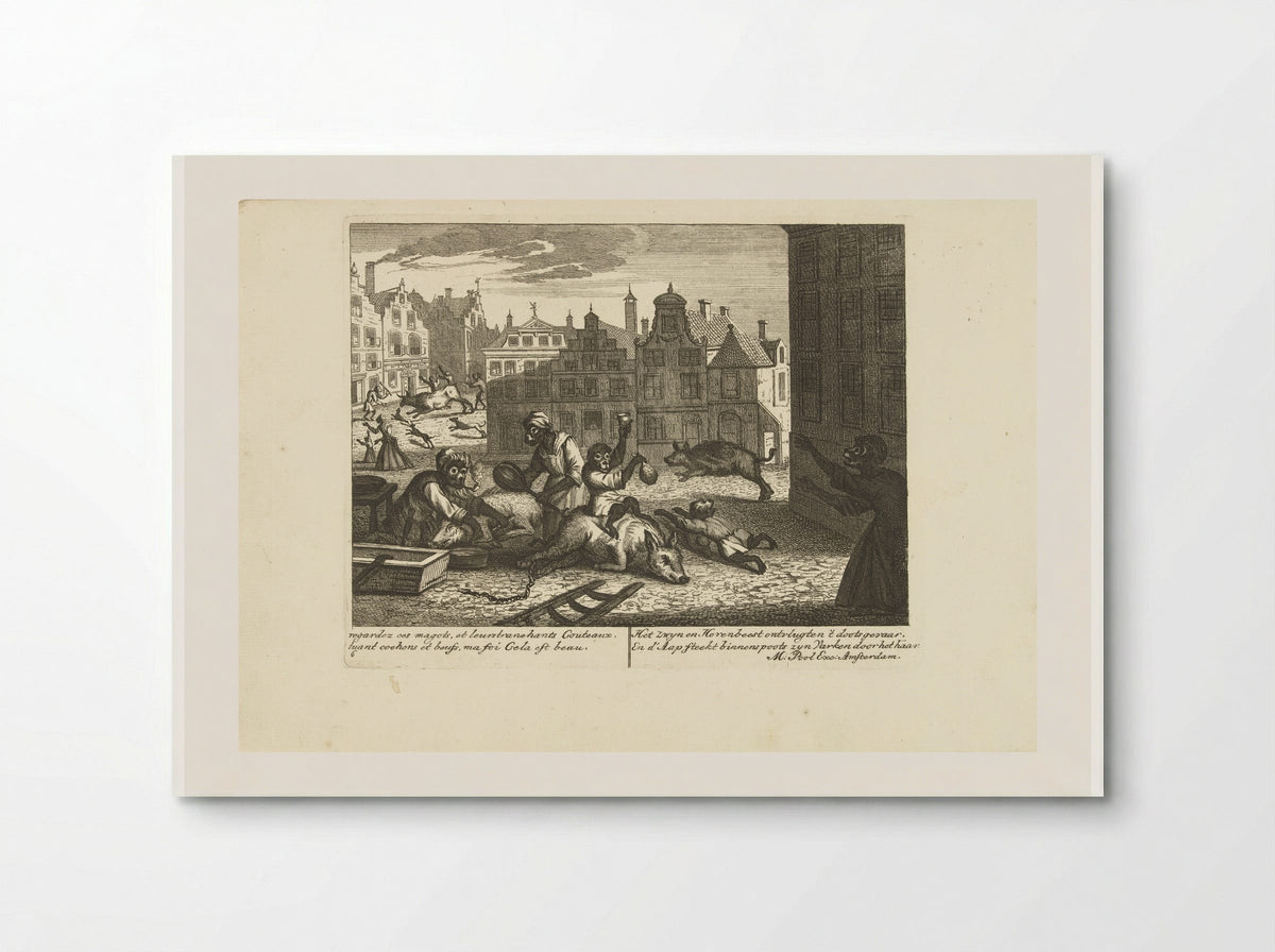 Aap als slager (Monkey as Butcher) - Matthijs Pool - Poster