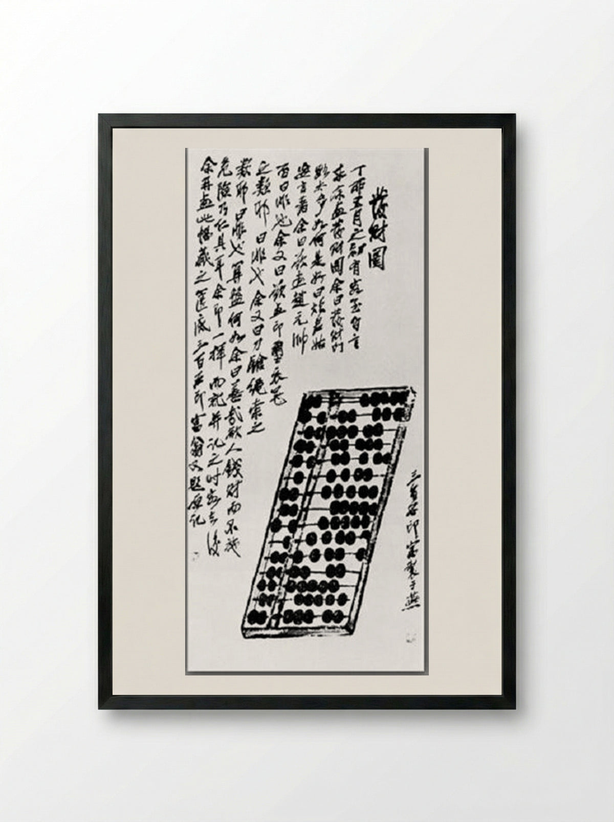 Abacus - Qi Baishi - Framed Print Black