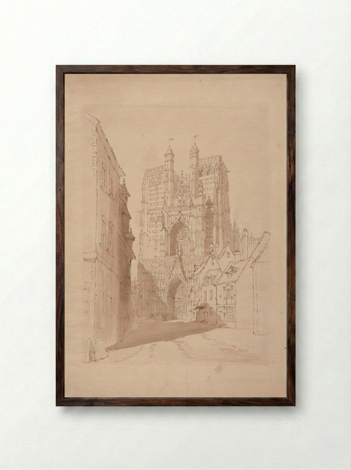 Abbeville - Henry Edridge - Framed Print Dark Wood