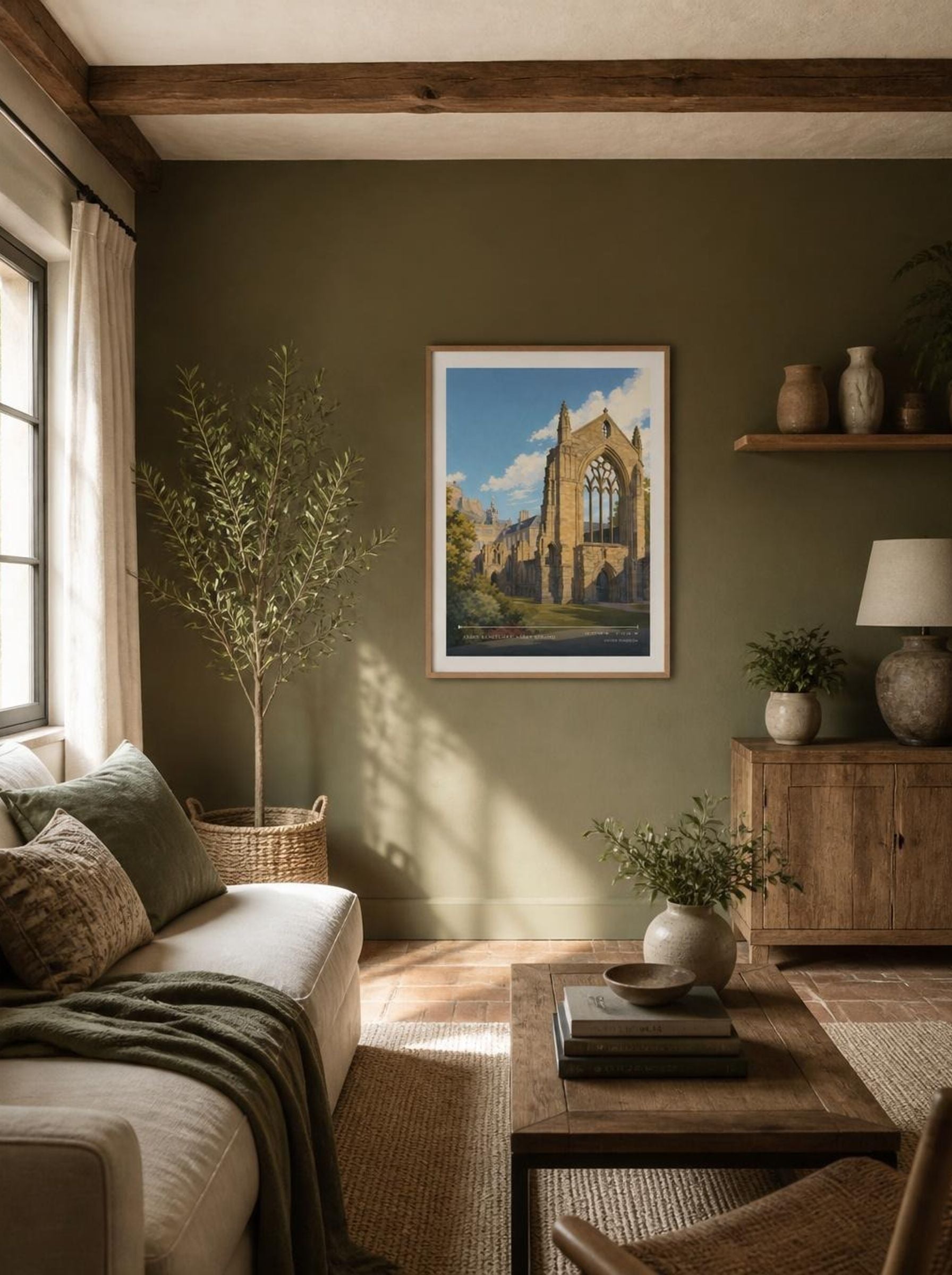 Abbey Sanctuary, Abbey Strand United Kingdom Travel Poster - Lifestyle