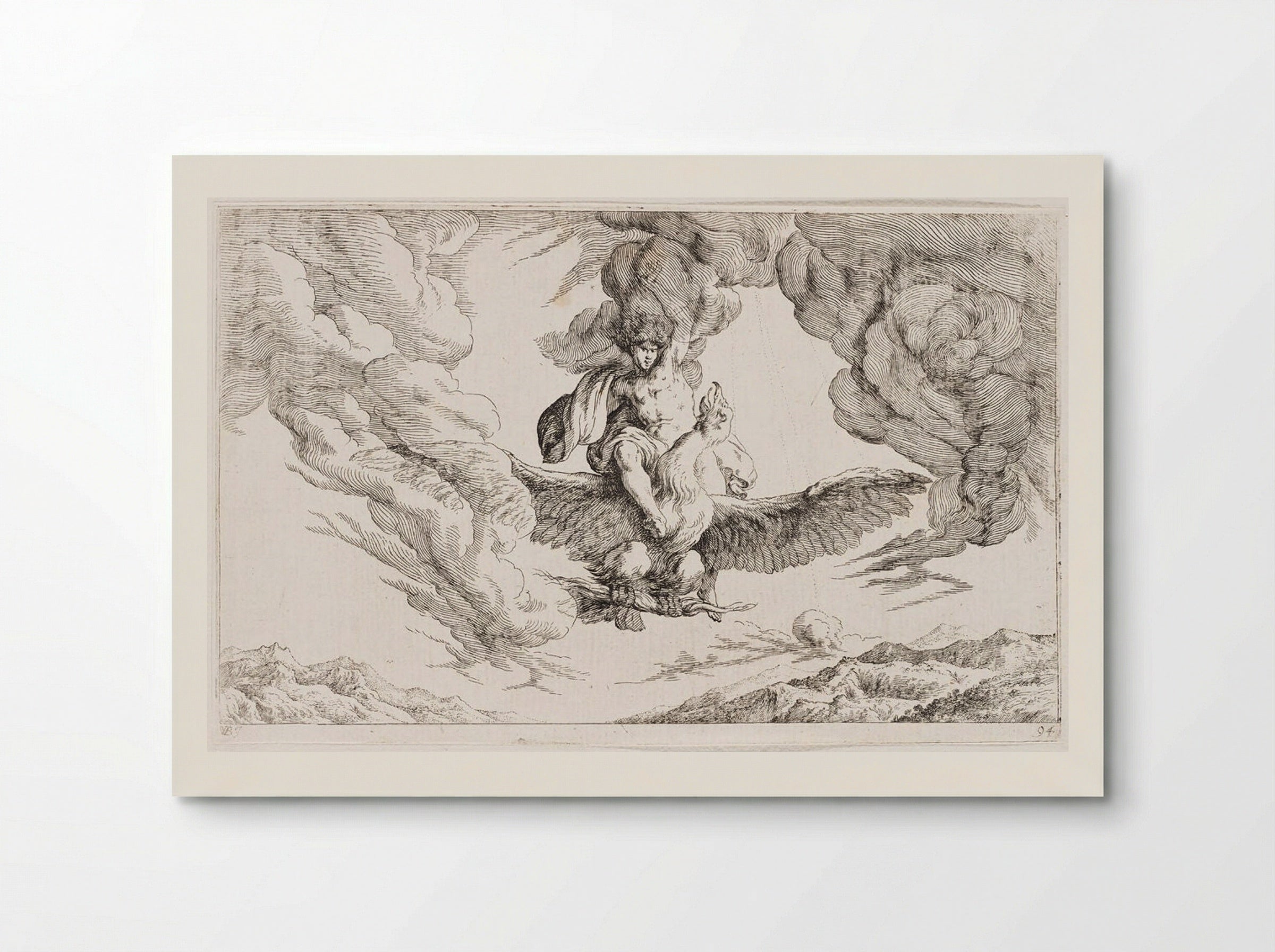 Abduction of Ganymede - Johann Wilhelm Baur - Poster
