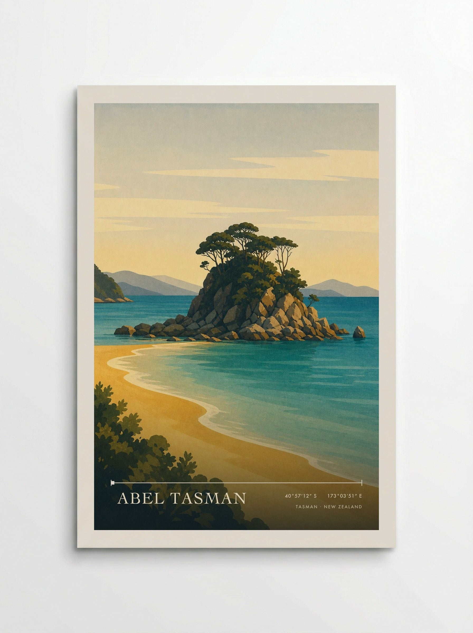 Abel Tasman Travel Poster Artwork - Poster