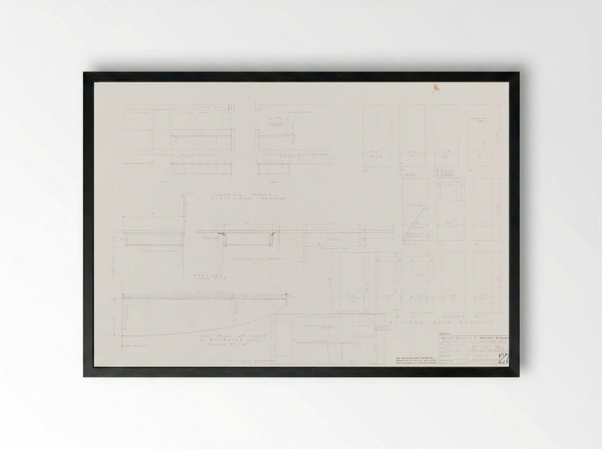 Abele Residence Details - C.D.W. - Framed Print Black