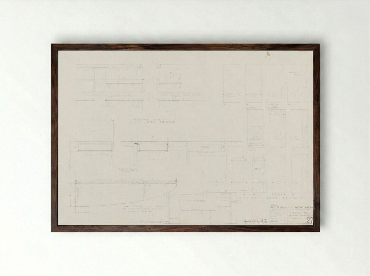 Abele Residence Details - C.D.W. - Framed Print Dark Wood