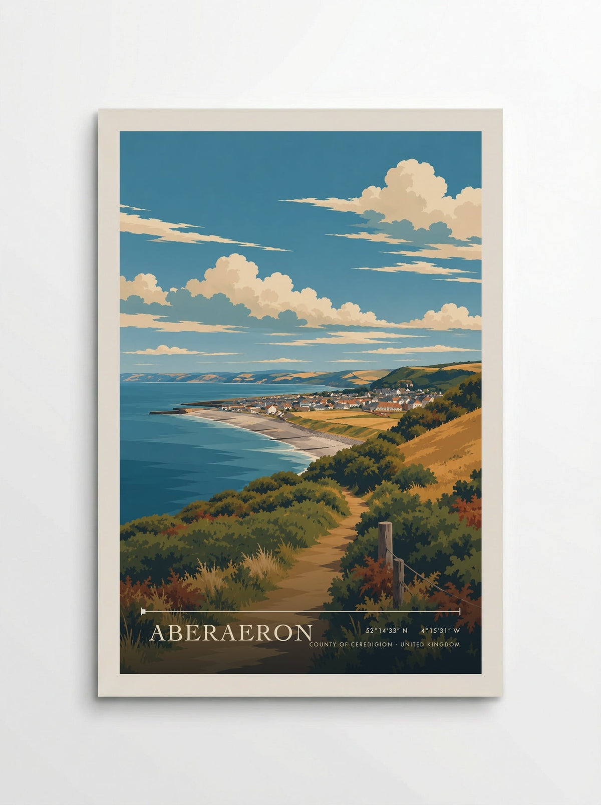 Aberaeron, County of Ceredigion | Travel Poster - Poster