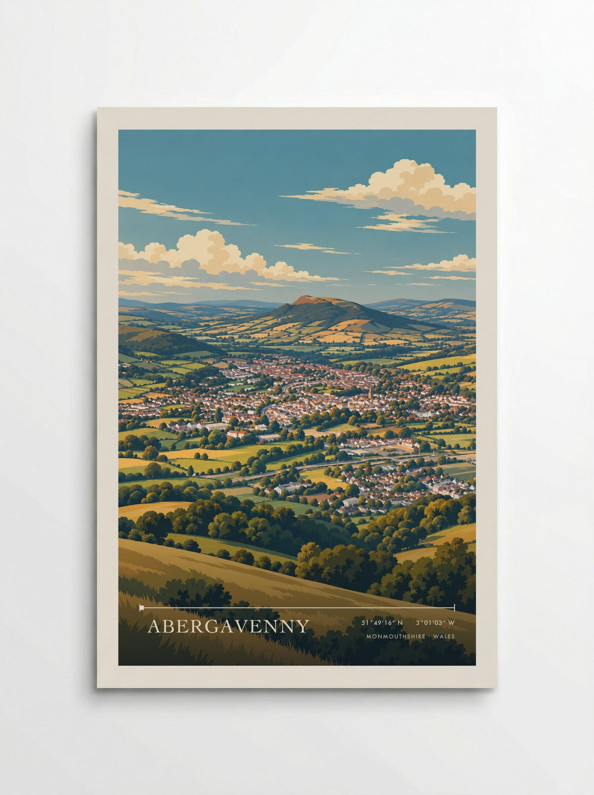 Abergavenny, Monmouthshire | Travel Poster - Poster