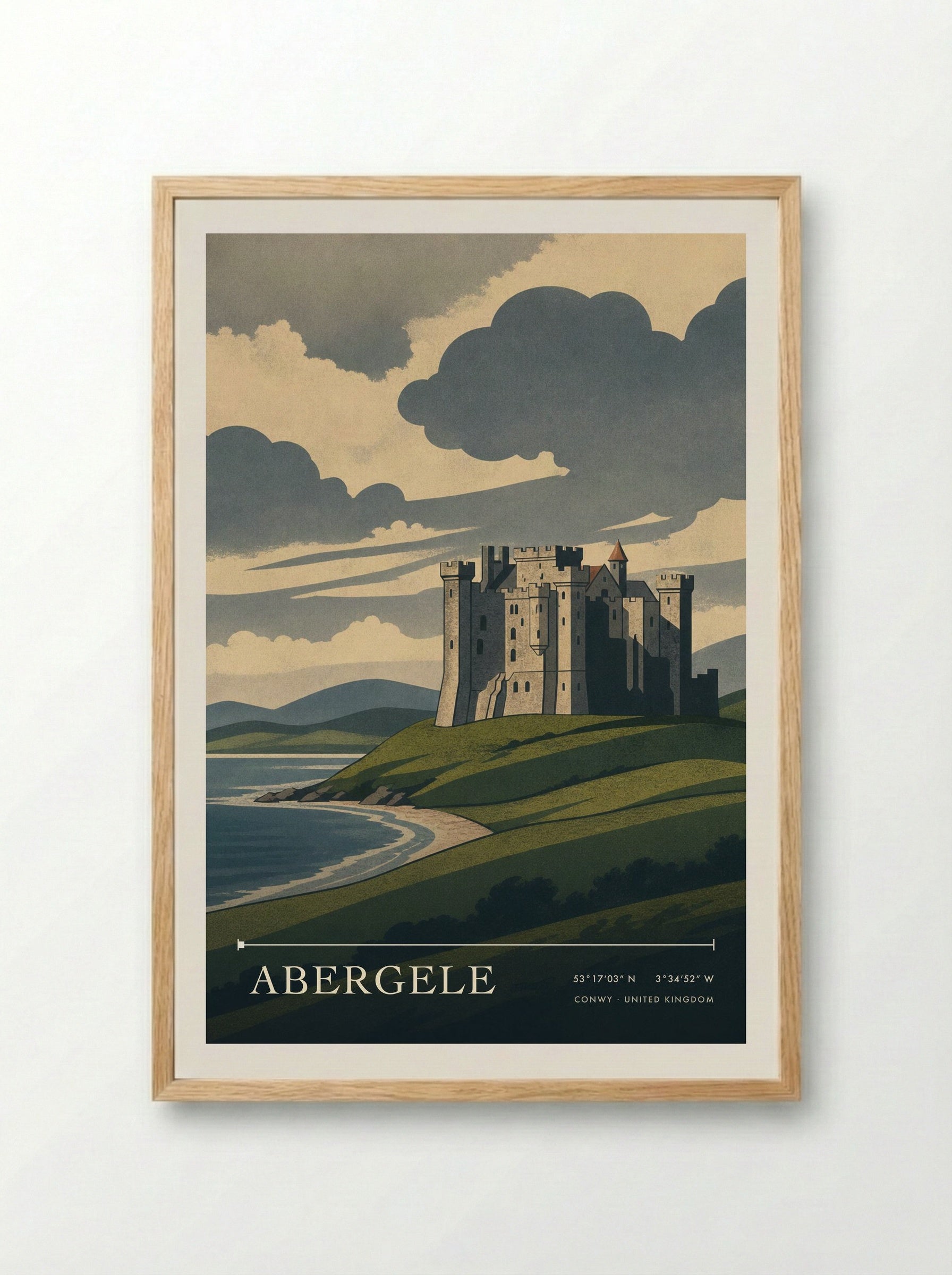 Abergele Conwy United Kingdom Travel Poster - Framed Print Wood