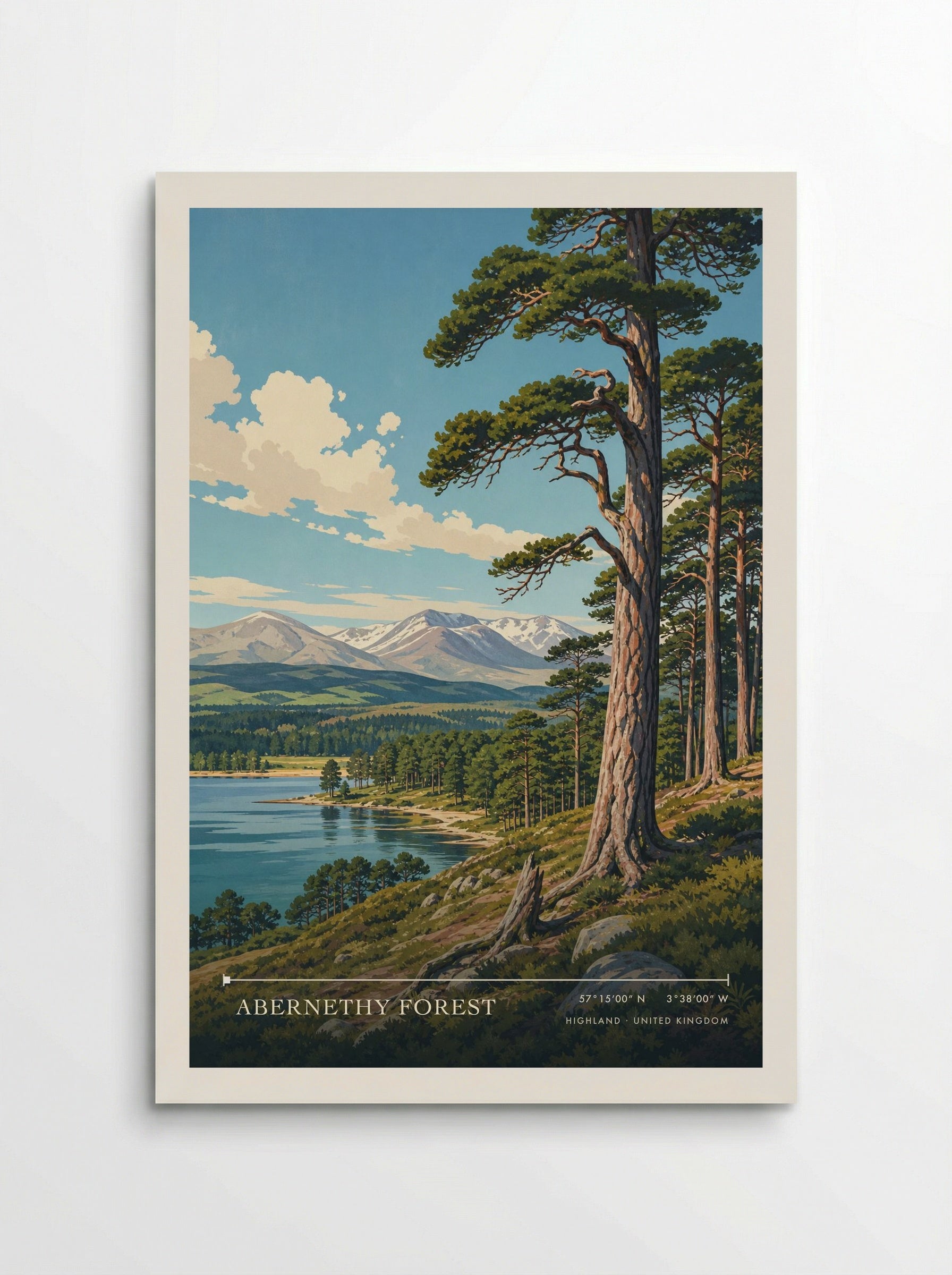Abernethy Forest Highland United Kingdom Travel Poster - Poster