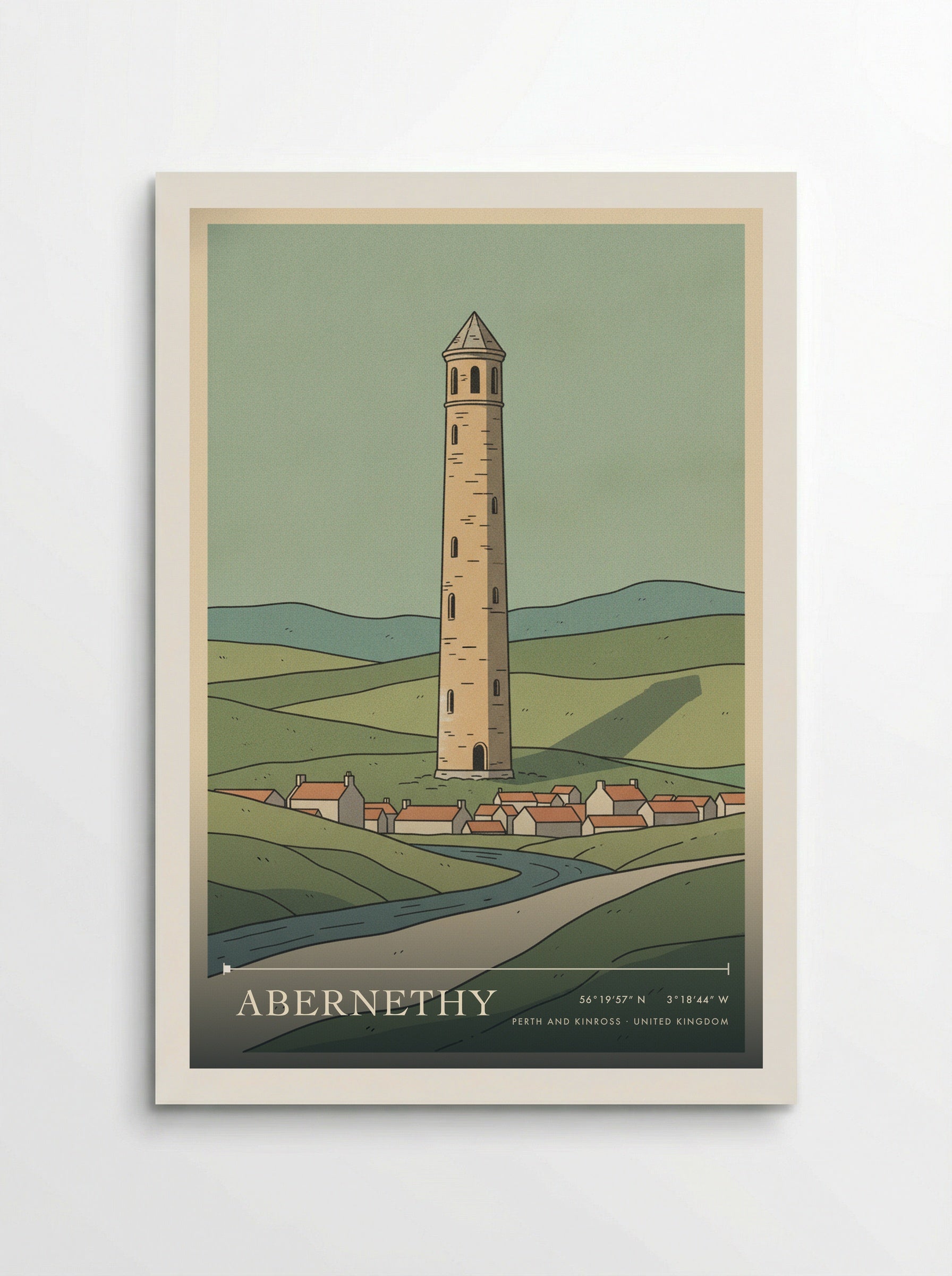 Abernethy Perth and Kinross United Kingdom Travel Poster - Poster