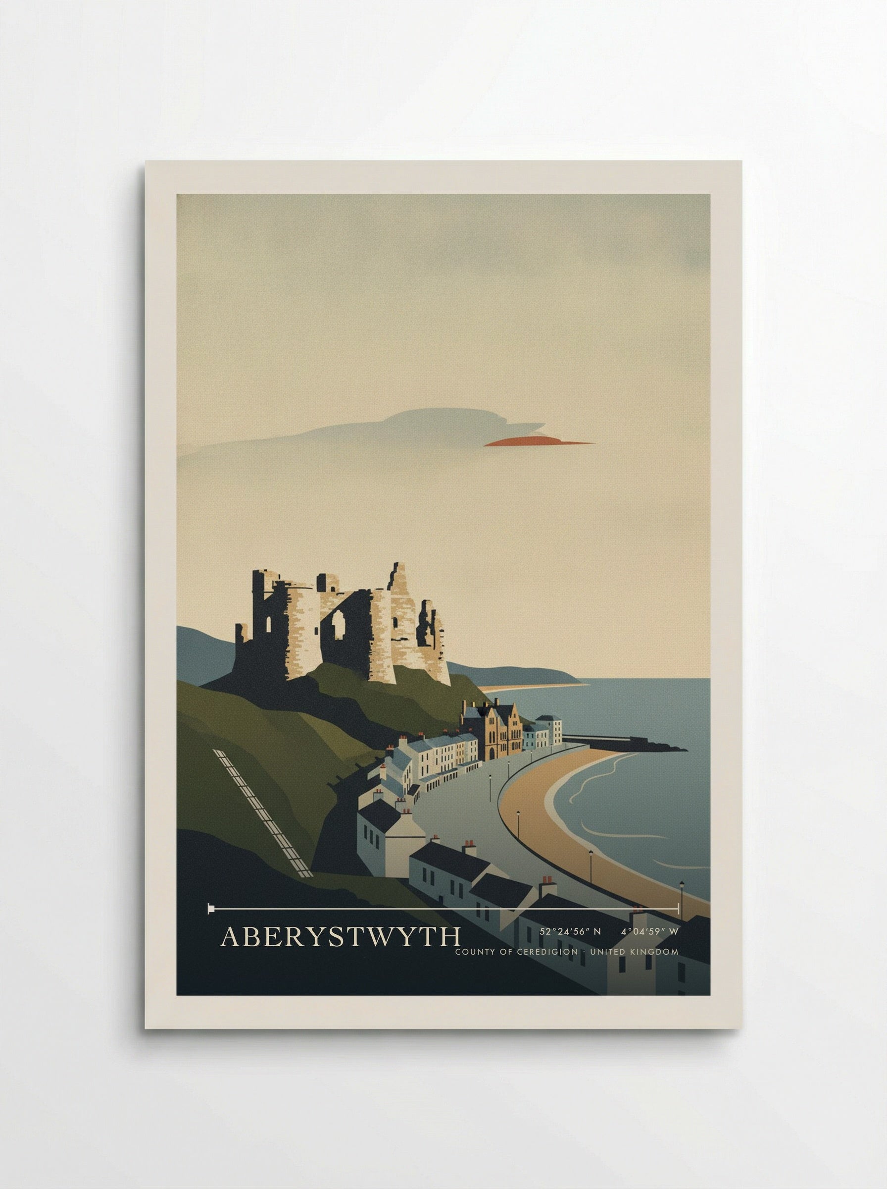 Aberystwyth County of Ceredigion United Kingdom Travel Poster - Poster