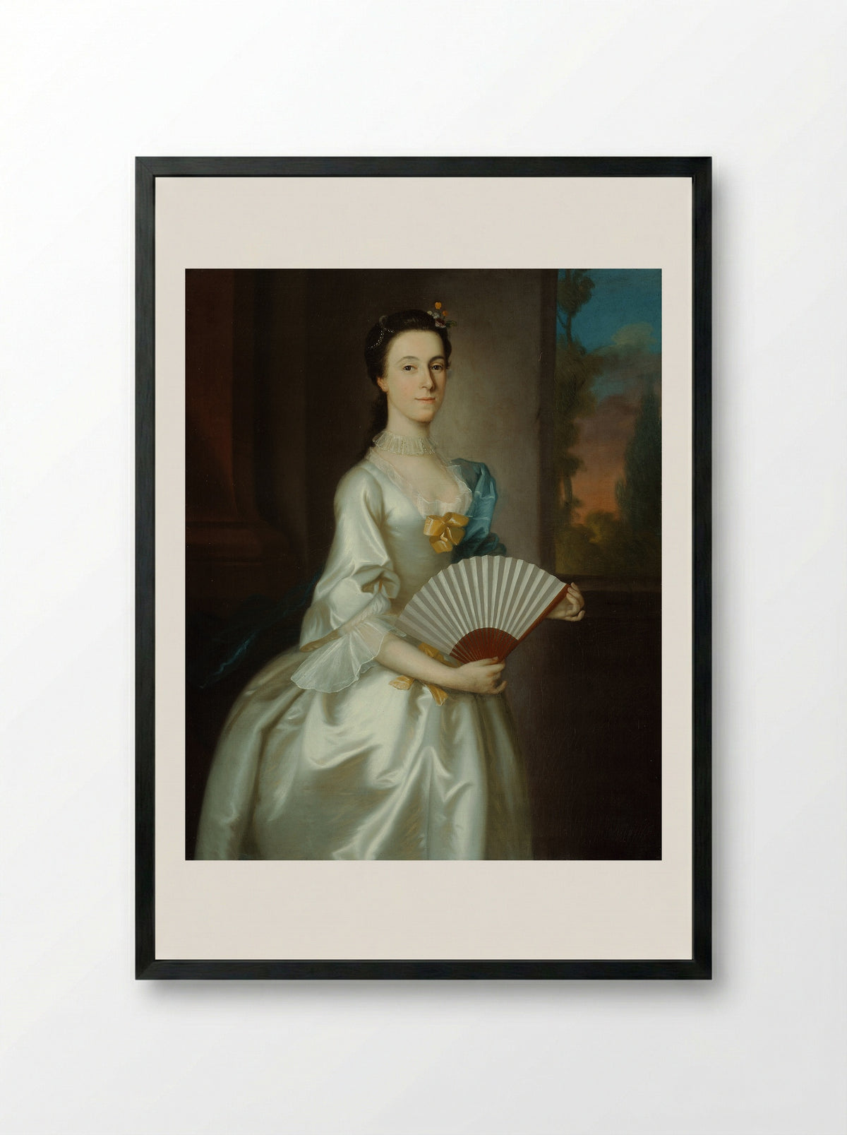Abigail Chesebrough (Mrs. Alexander Grant) - Joseph Blackburn - Framed Print Black