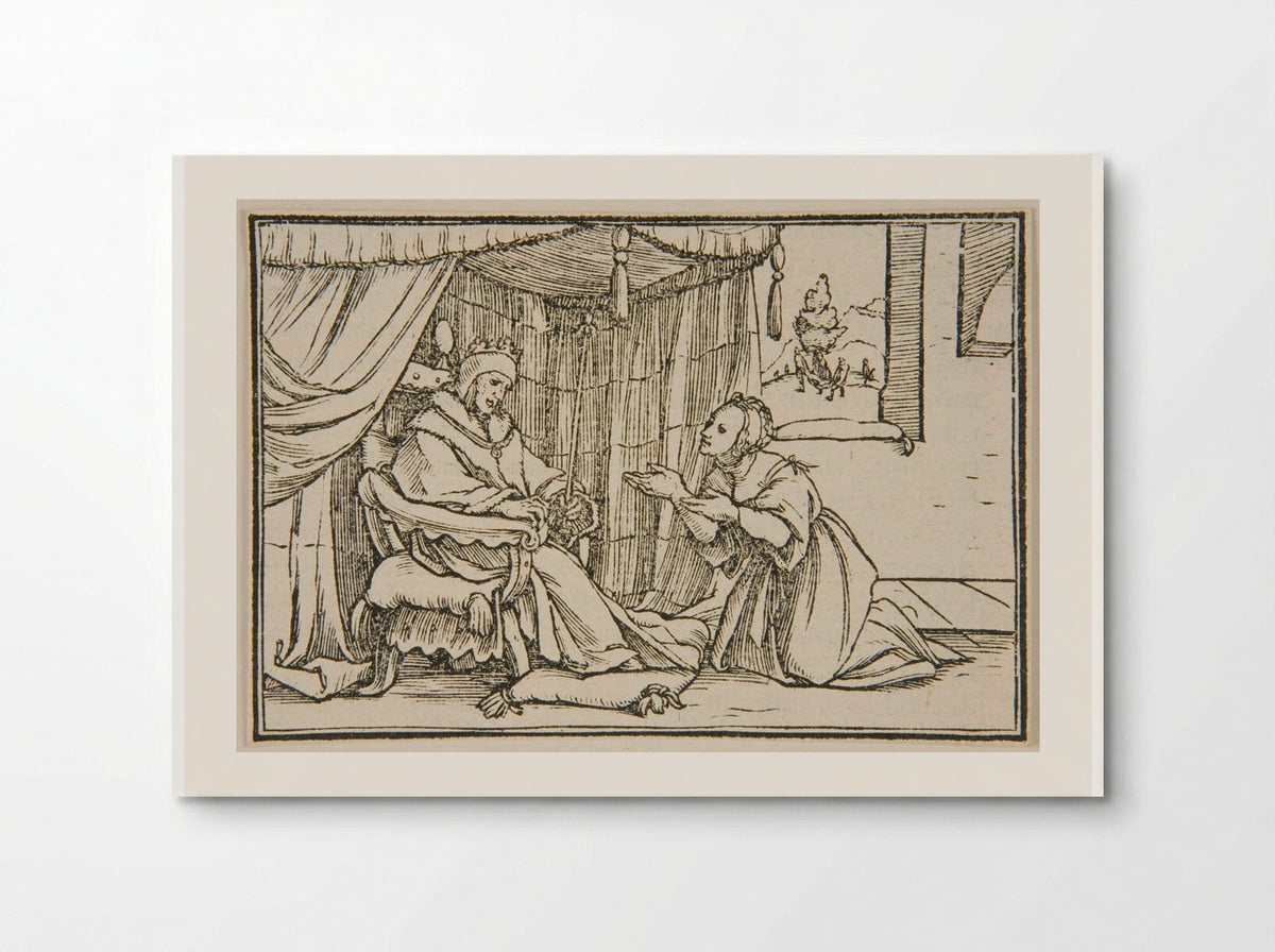 Abishag Cherishes David - Hans Holbein the Younger - Poster