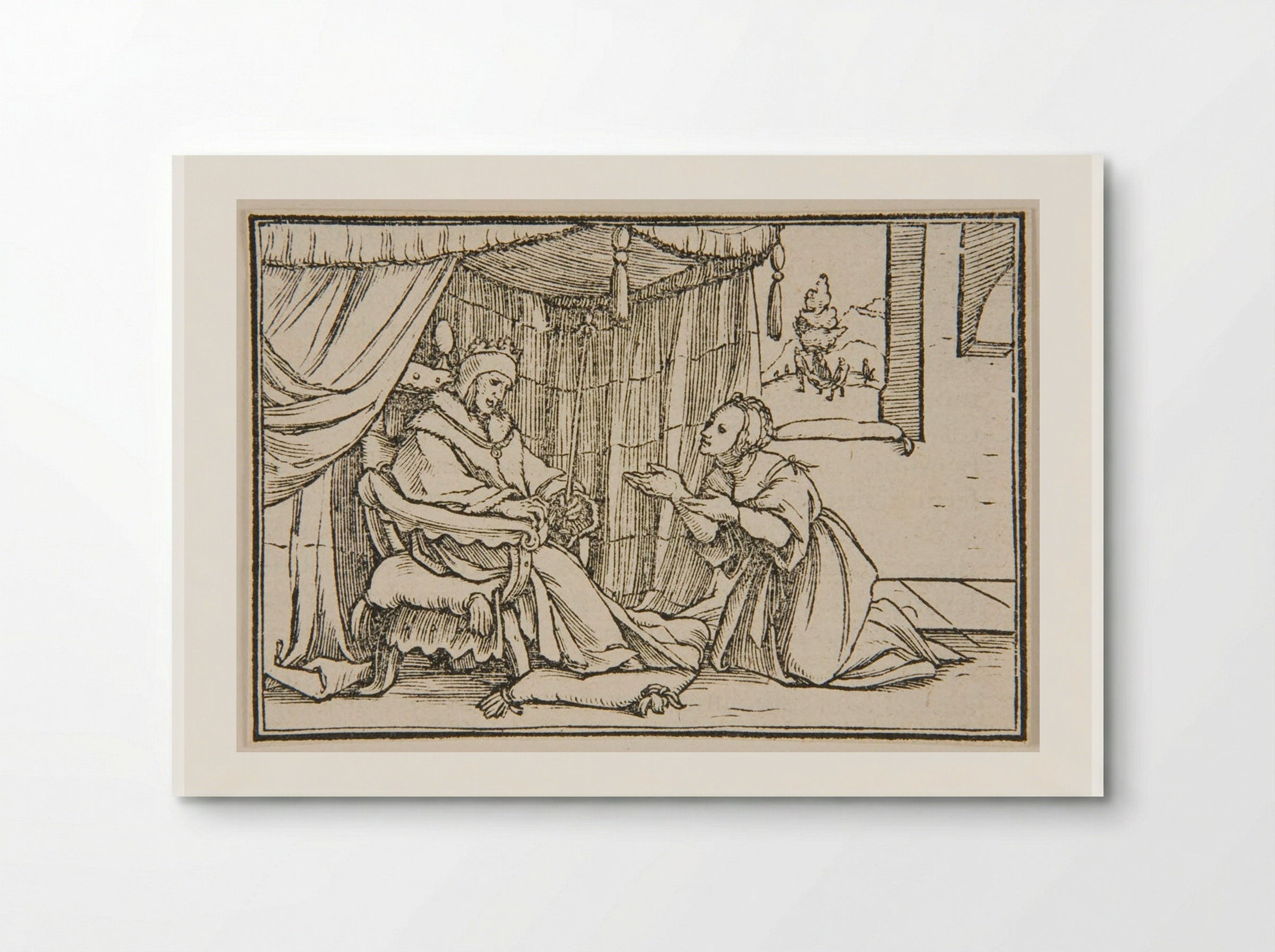 Abishag Cherishes David - Hans Holbein the Younger - Poster
