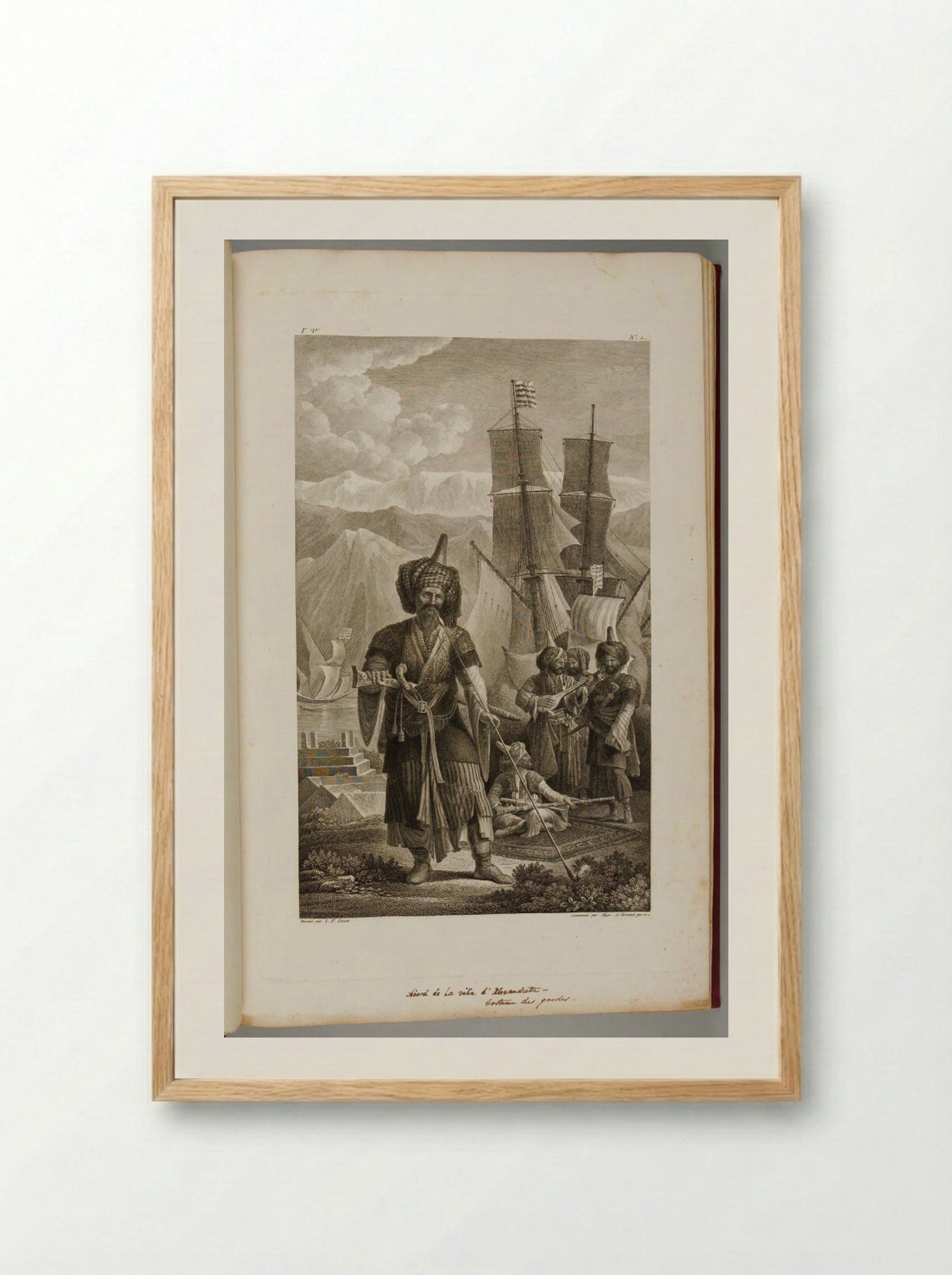 Abord de la ville d'Alexandrette - Simon Charles Miger - Framed Print Wood