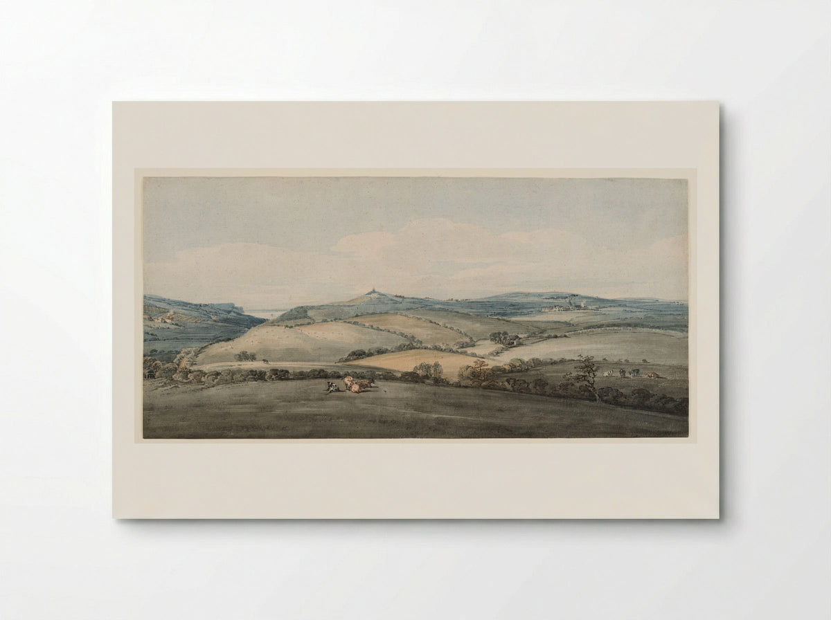 Above Lyme Regis, looking across Marshwood Vale, Dorset - Thomas Girtin - Poster