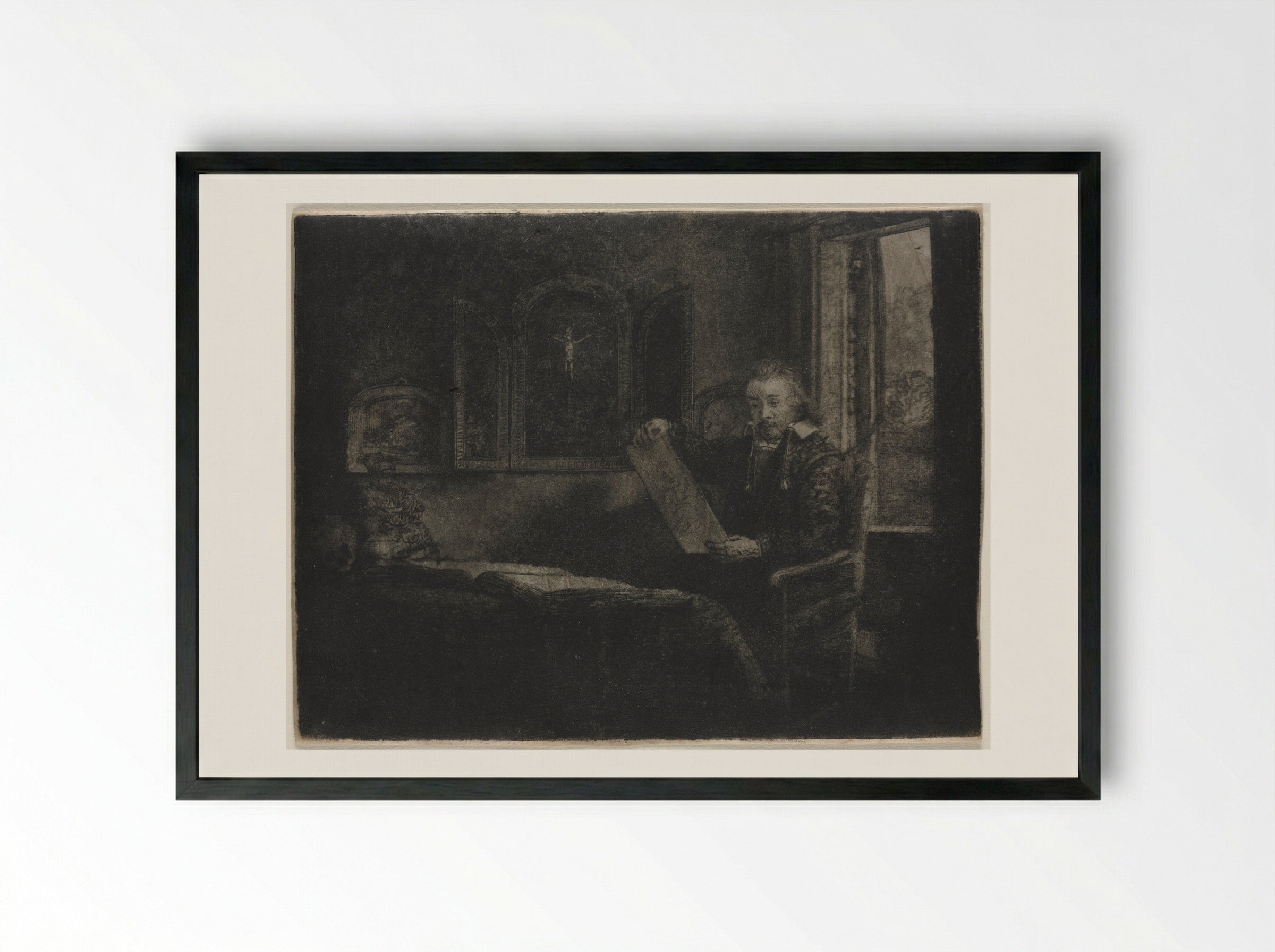 Abraham Francen, Apothecary - Rembrandt Harmensz. van Rijn - Framed Print Black