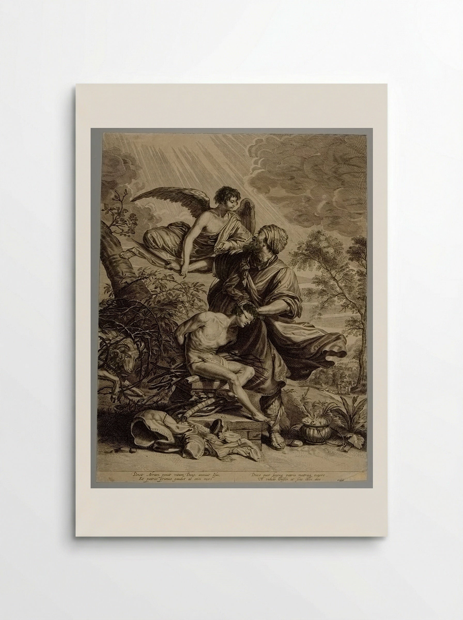 Abraham Offering up Isaac - Schelte Adamsz. Bolswert - Poster