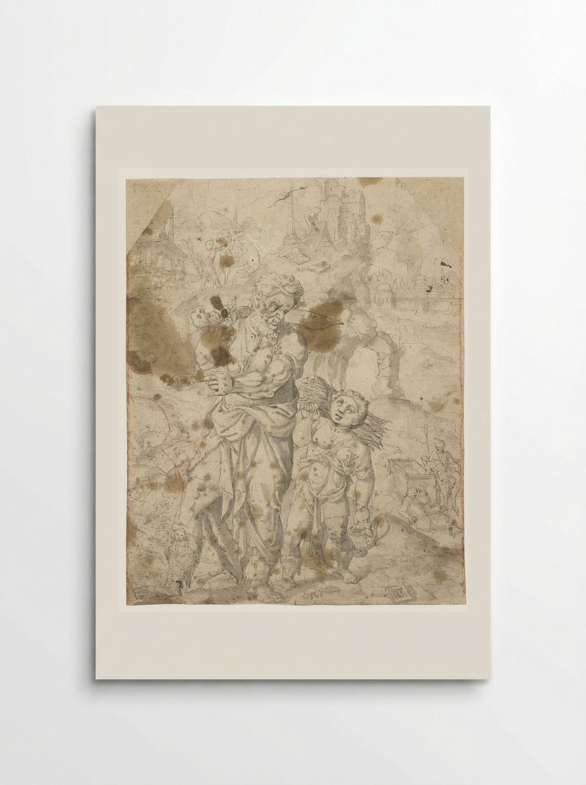 Abraham and Isaac on the Way to the Sacrifice - Monogrammist VCH - Poster