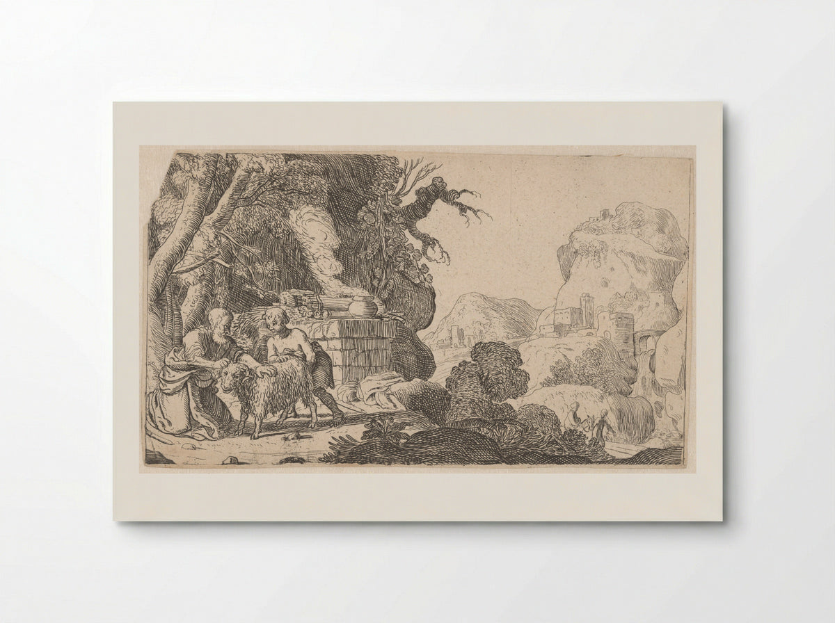 Abraham and Isaac with the Sacrificial Ram - Nicolaes Moeyaert - Poster