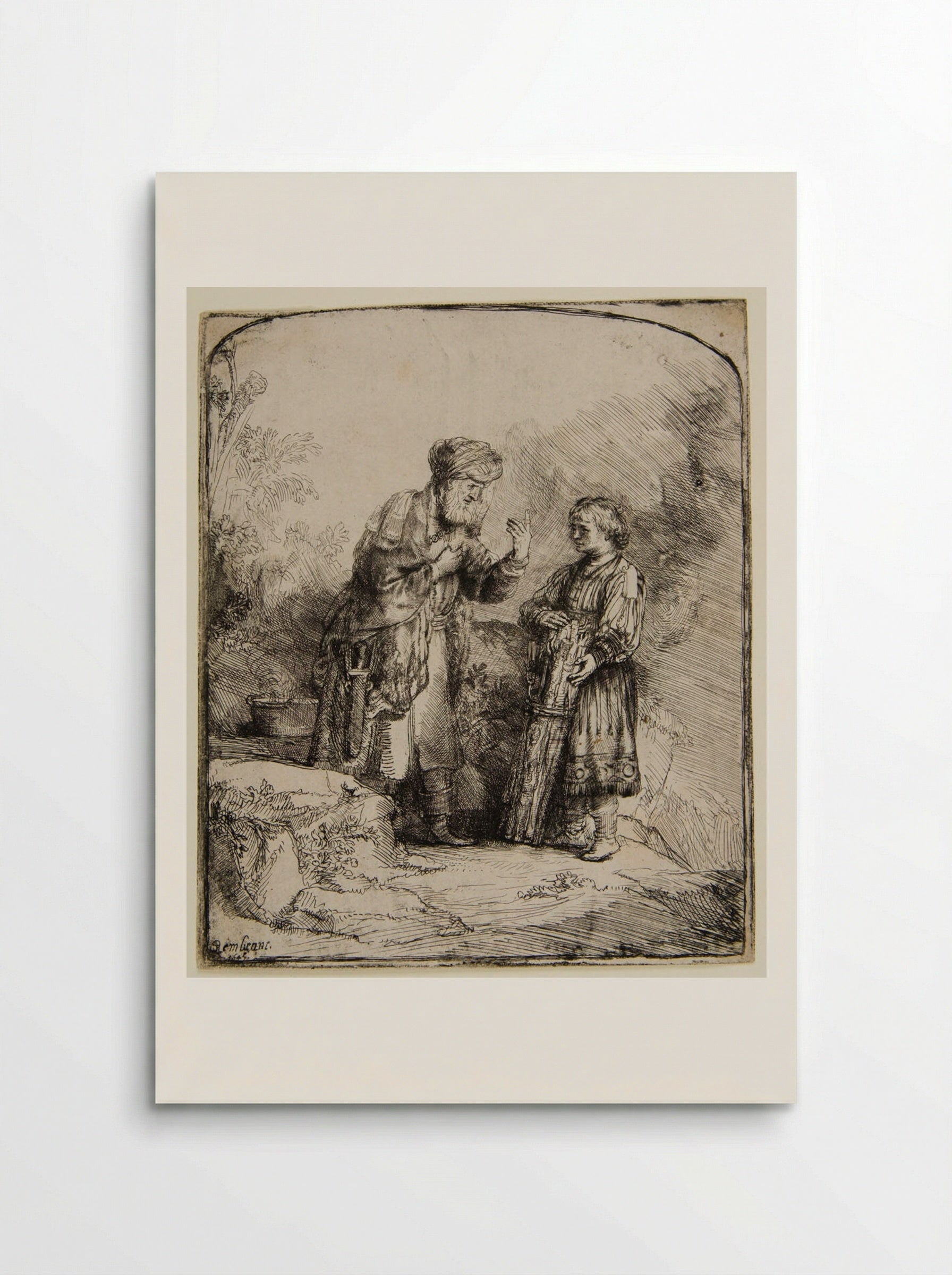 Abraham and Isaac - Rembrandt Harmensz. van Rijn - Poster