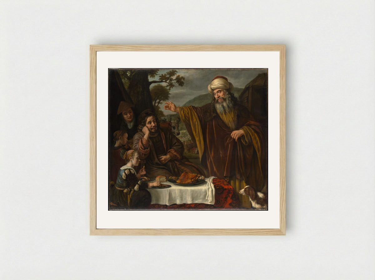 Abraham's Parting from the Family of Lot - Jan Victors - Framed Print Wood