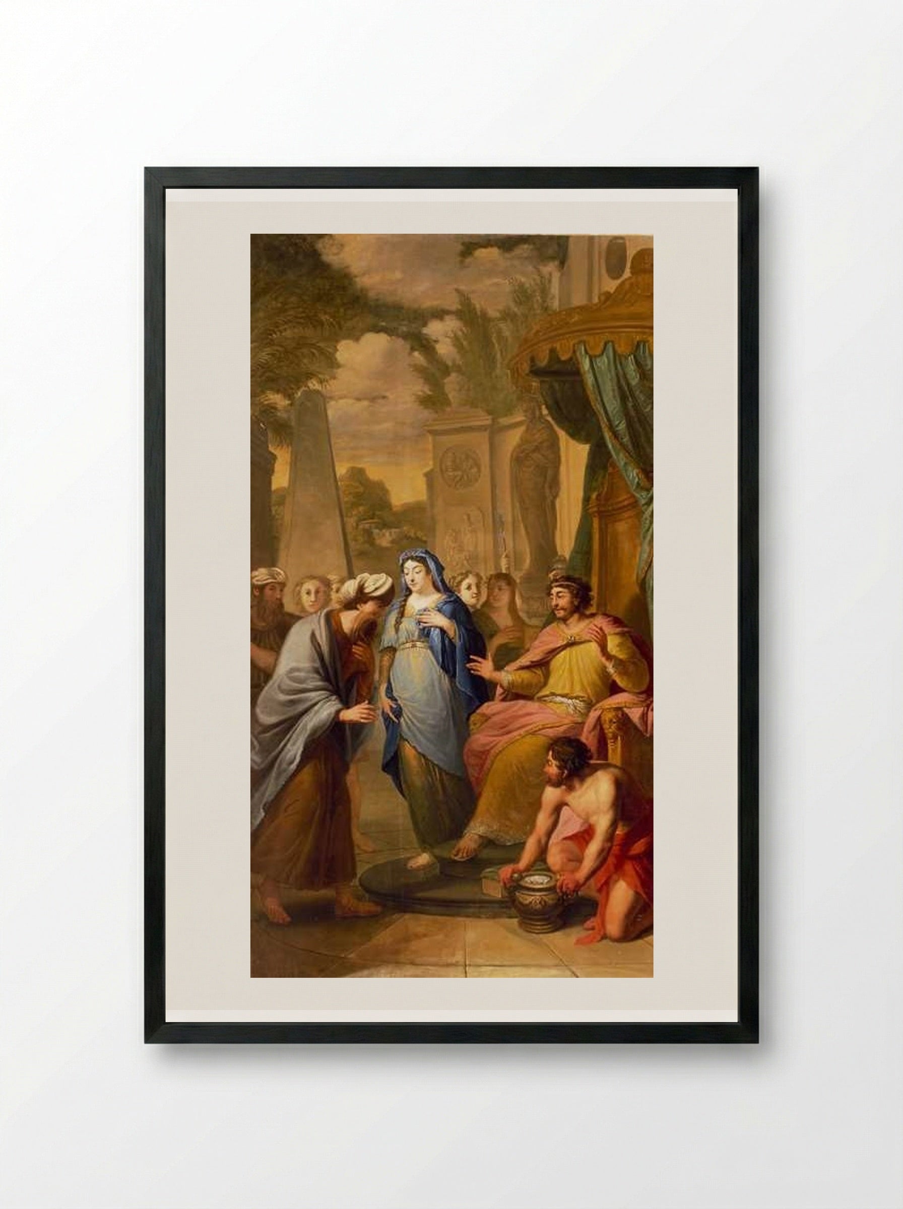 Abraham wordt de geboorte van een zoon voorspeld - Elias van Nijmegen - Framed Print Black