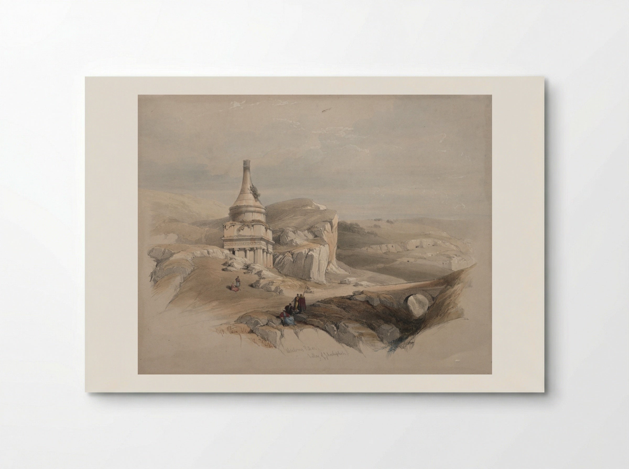 Absalom's Pillar, Valley of Jehoshaphat - David Roberts - Poster