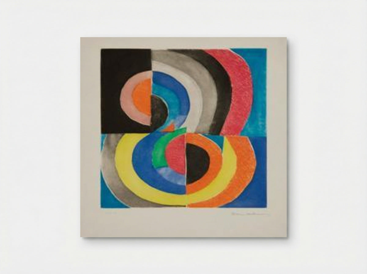 Abstract Composition with Semicircles - Sonia Delaunay - Poster