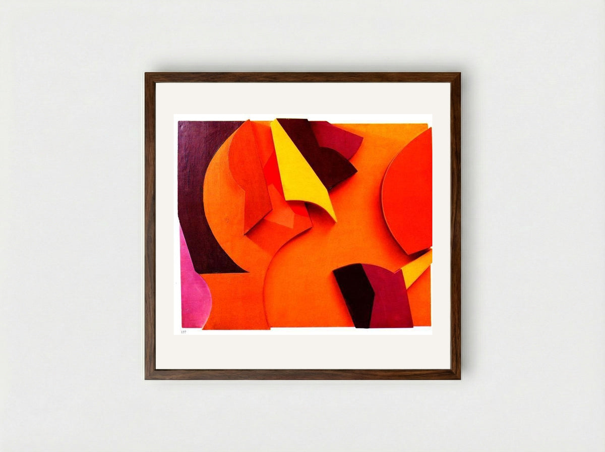 Abstract Composition - Jean Arp - Framed Print Dark Wood