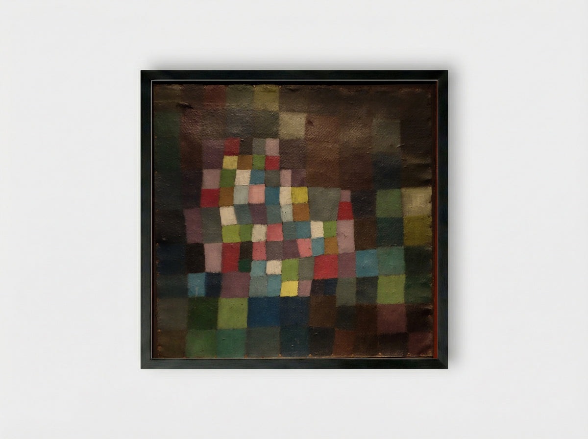 Abstraction with Reference to a Flowering Tree - Paul Klee - Framed Print Black