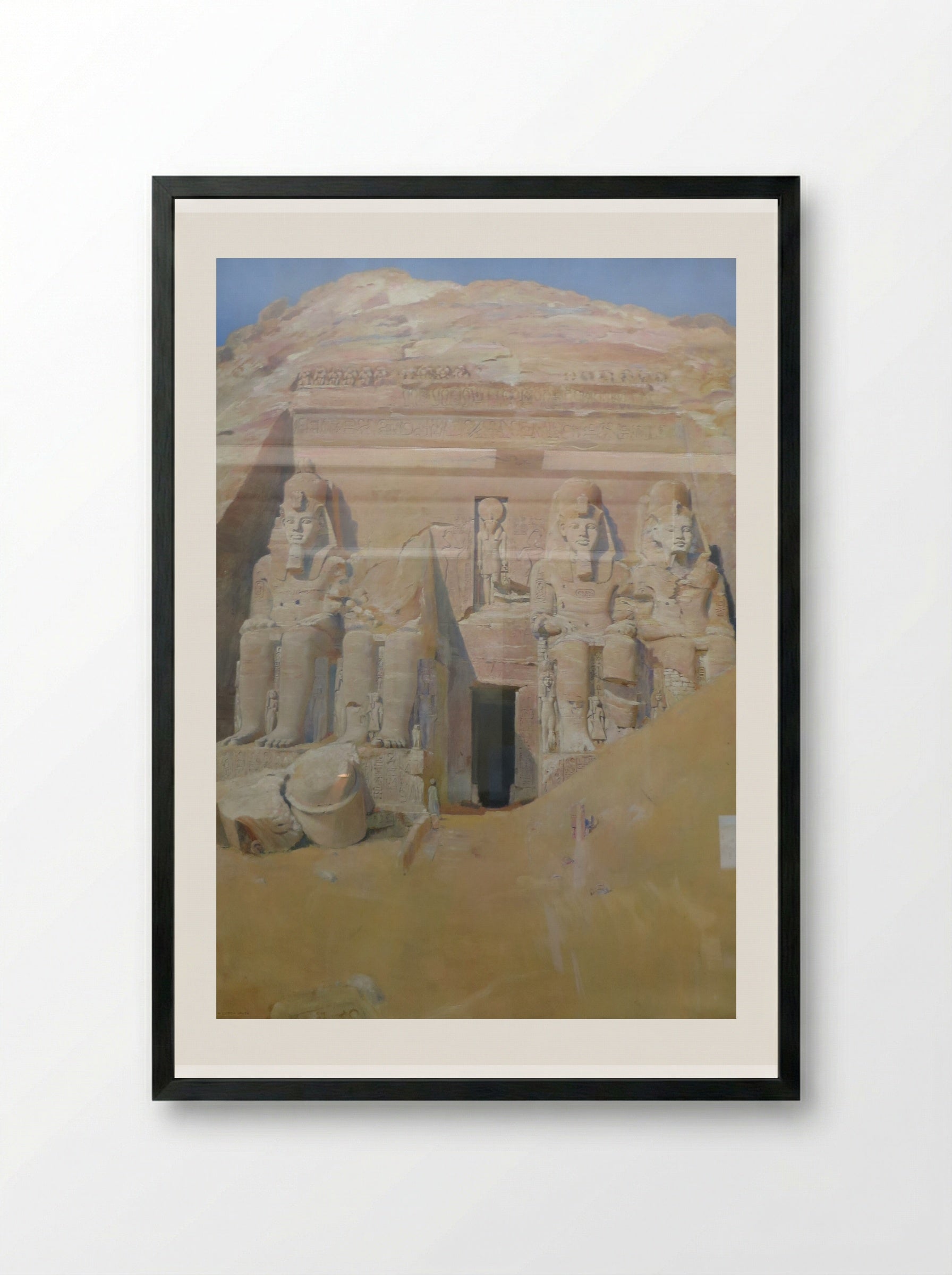 Abu Simbel - Joseph Lindon Smith - Framed Print Black
