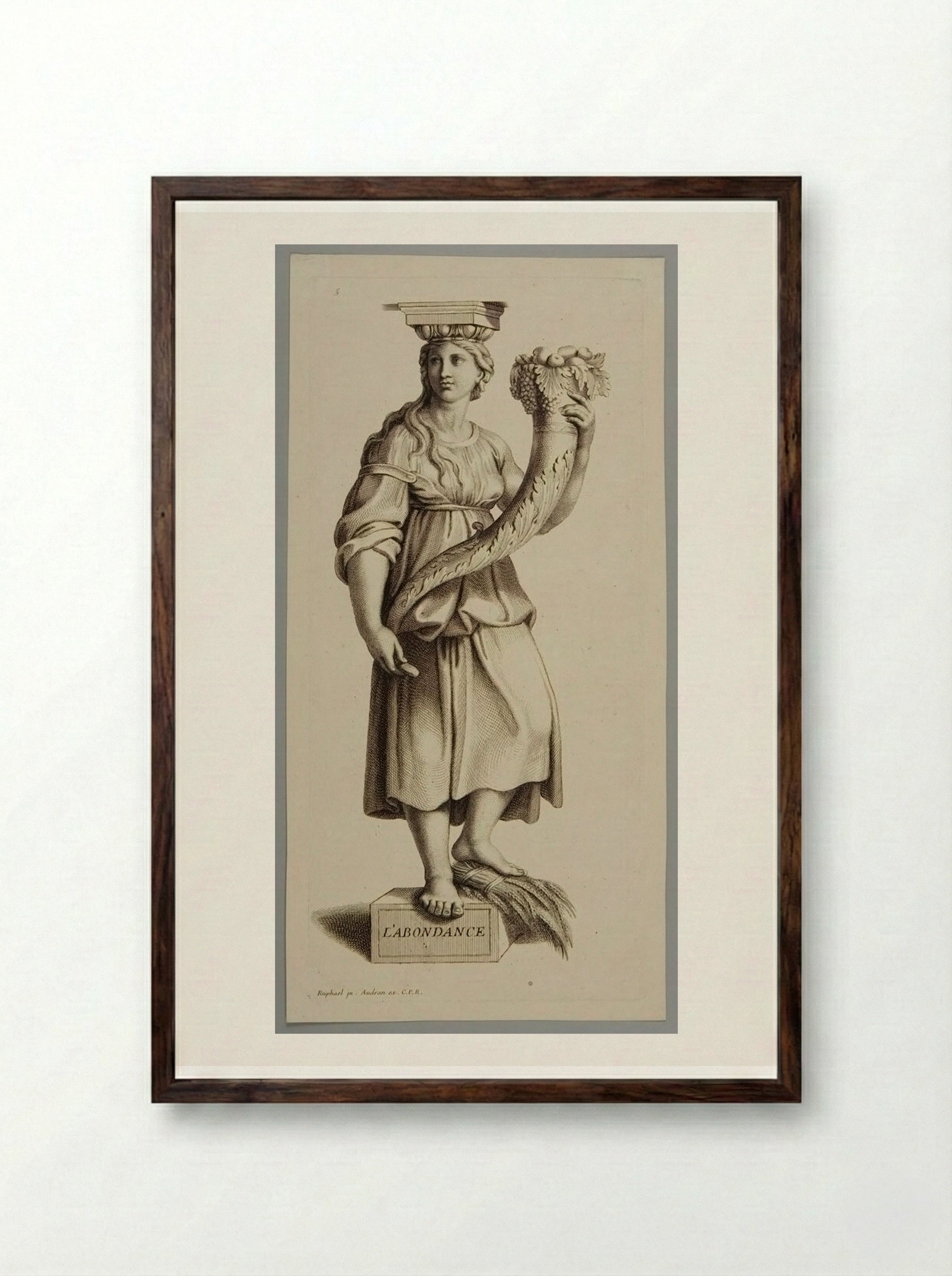 Abundance - Gérard Audran - Framed Print Dark Wood