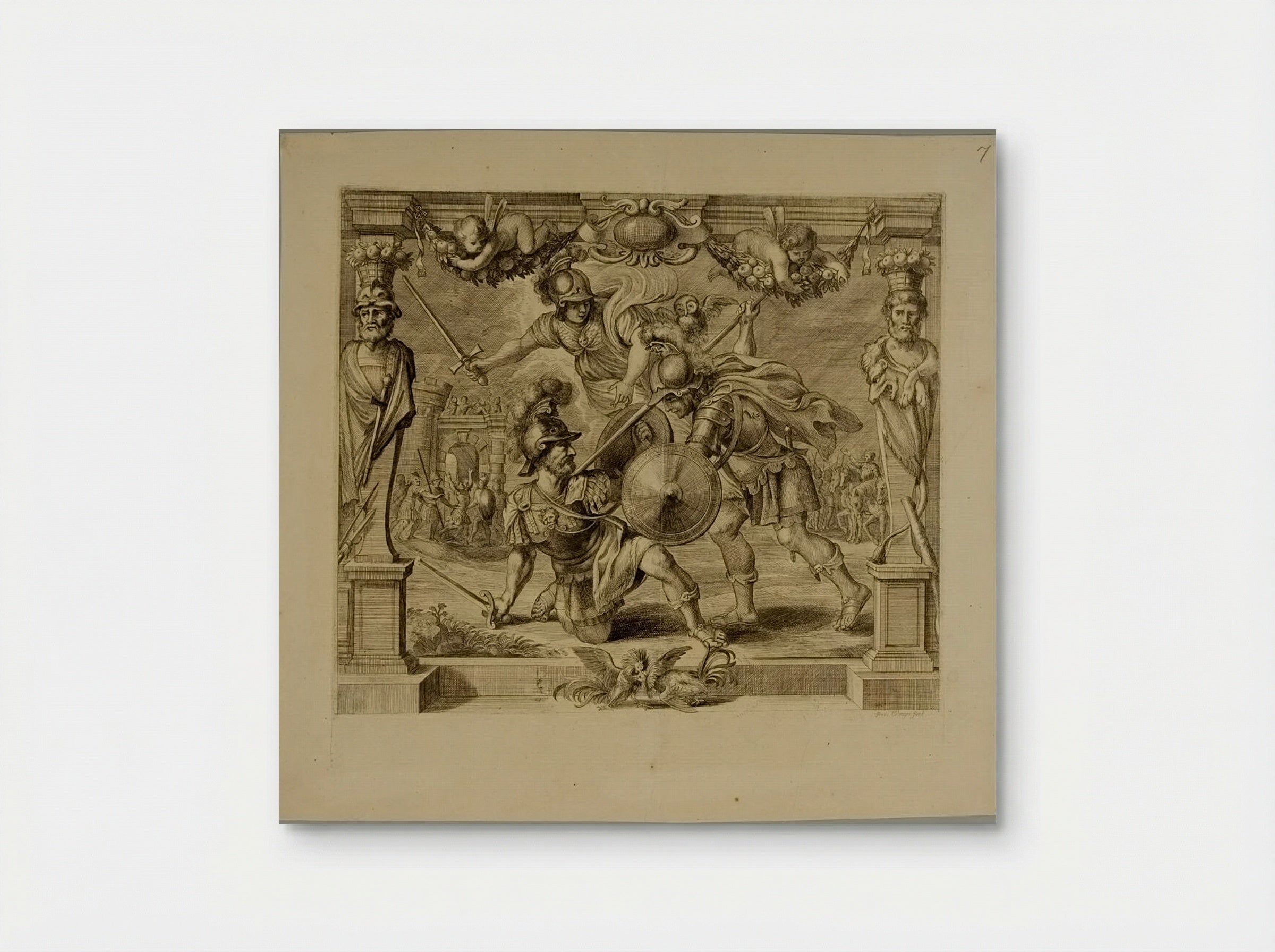 Achilles Vanquishing Hector - Frans Ertinger - Poster